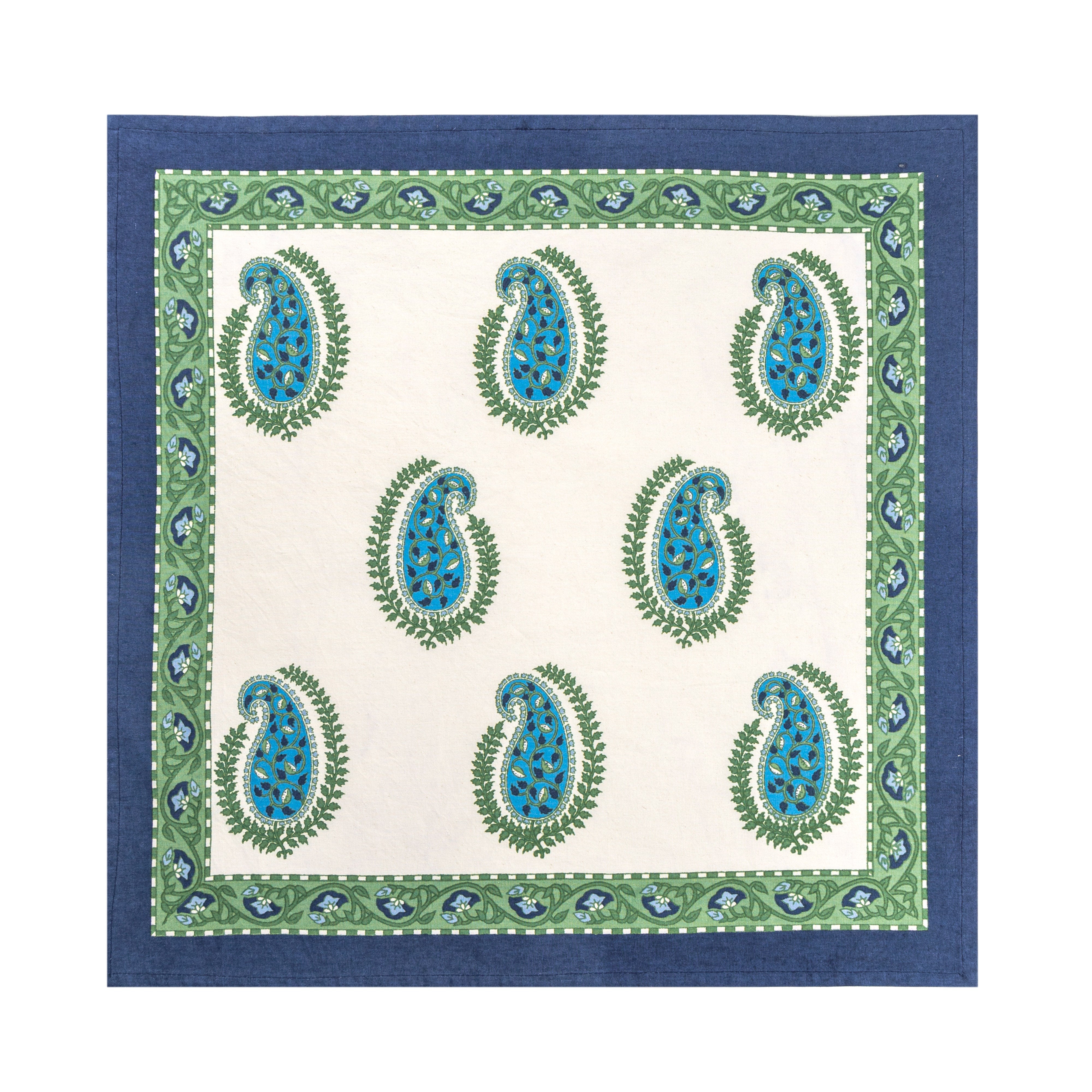 couleur-nature-cassis-serviette-table-bleu-vert-lot-6 image 5