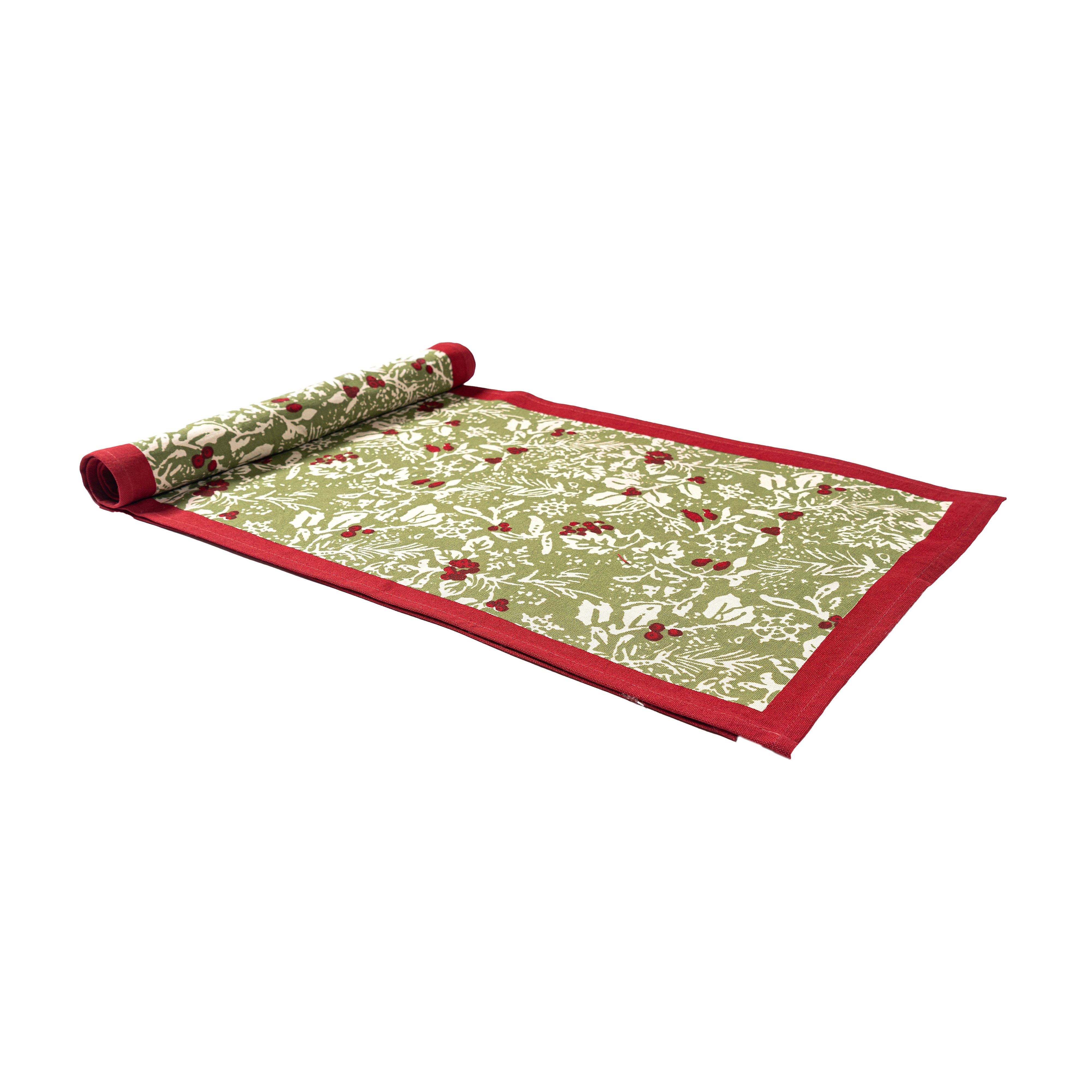 couleur-nature-baies-de-houx-chemin-de-table-rouge-vert image 4