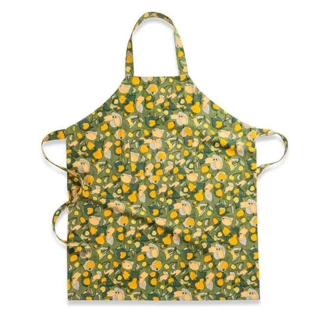 couleur-nature-fruit-tablier-cuisine-jaune-vert-coton image 1