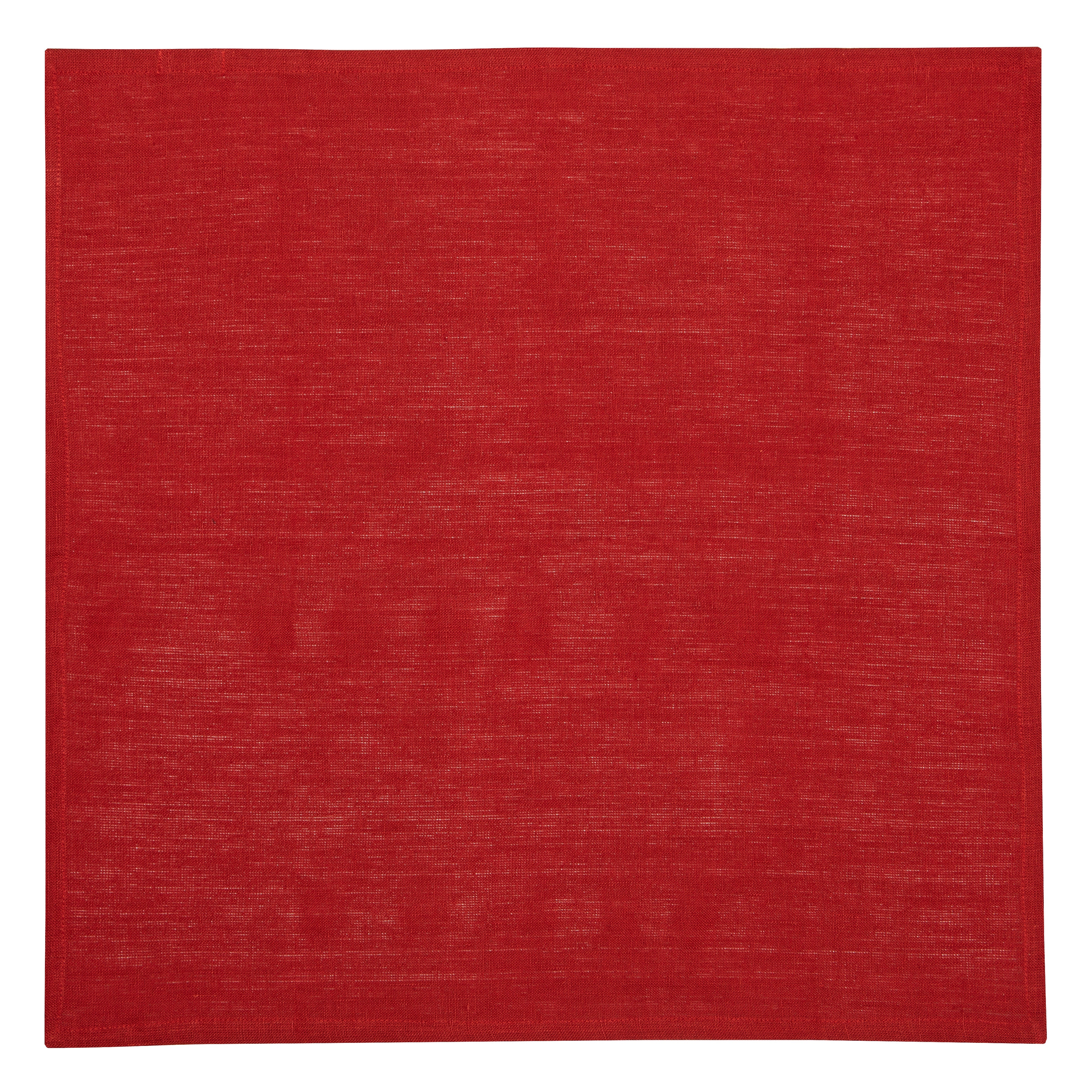 couleur-nature-palma-serviettes-lin-belge-rouge-cerise-lot-de-4 image 3
