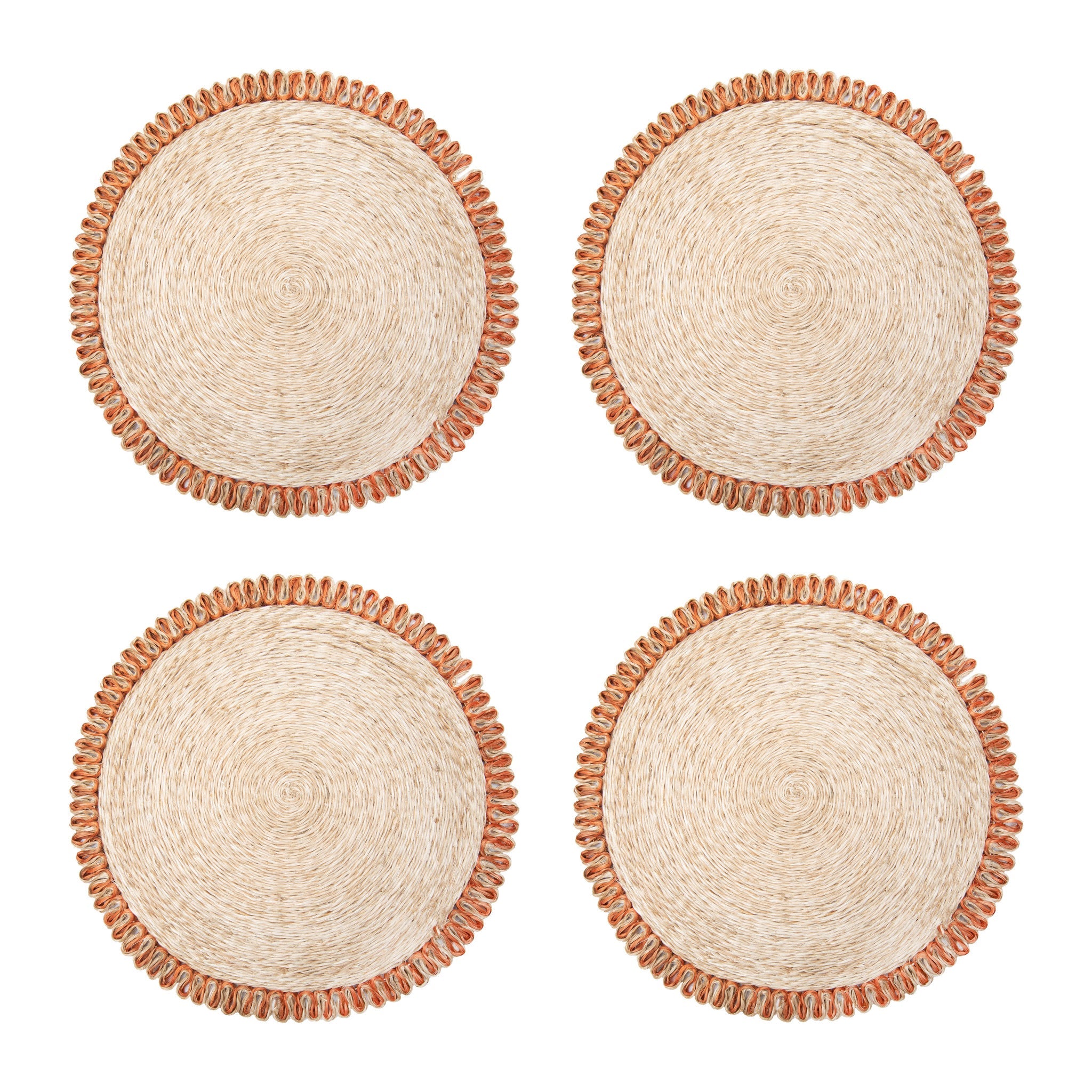 couleur-nature-loopy-abaca-sets-table-ronds-orange-lot-4-15 image 8