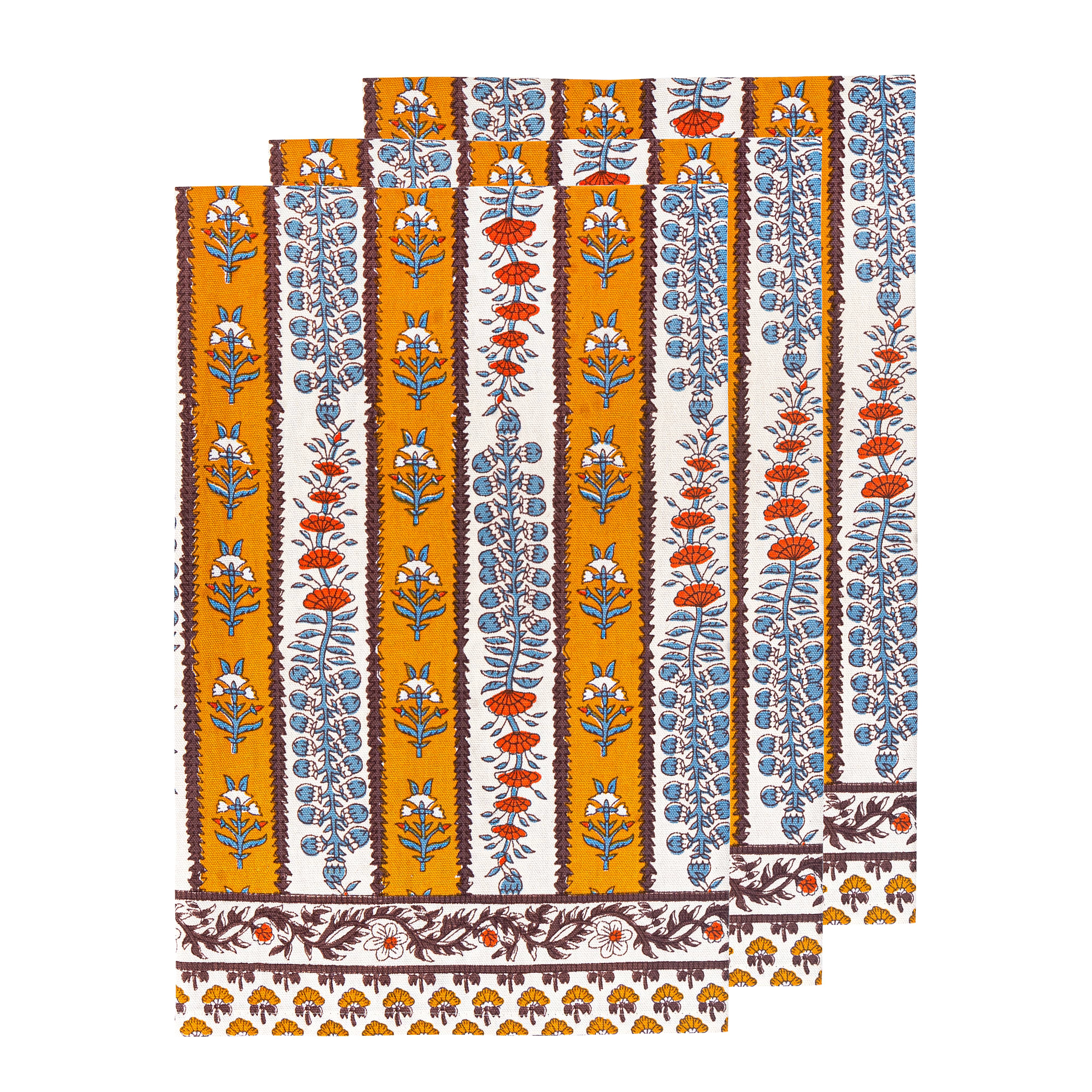 couleur-nature-avignon-torchons-dijon-bleu-lot-3-coton image 1