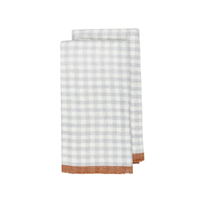 couleur-nature-two-tone-gingham-torchon-lin-bleu-lot-de-2 image 1