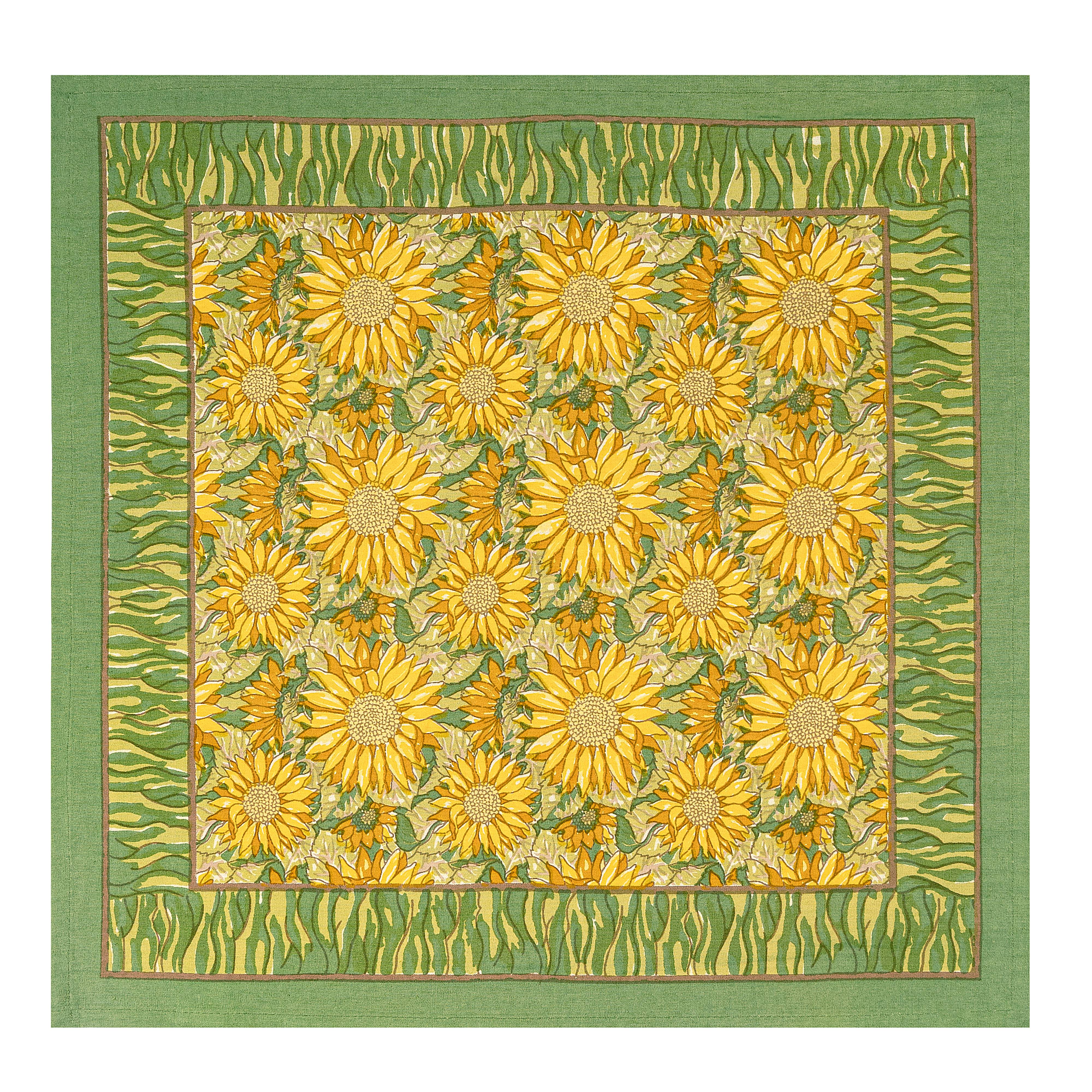 couleur-nature-sunflower-serviettes-table-jaune-vert-lot-6 image 5