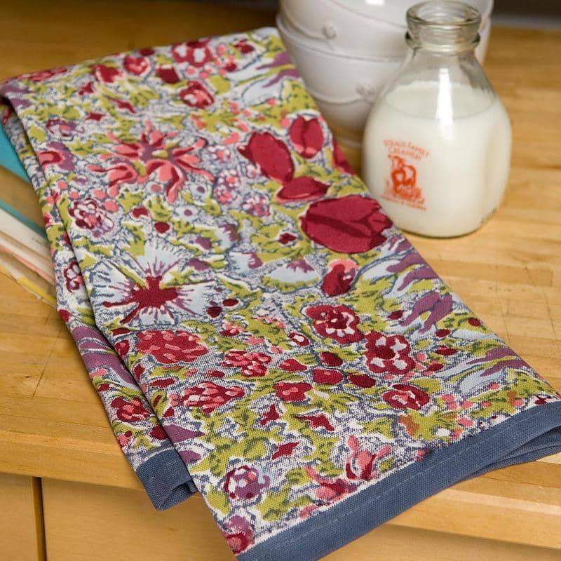 couleur-nature-jardin-torchons-coton-rouge-gris-lot-3 image 2