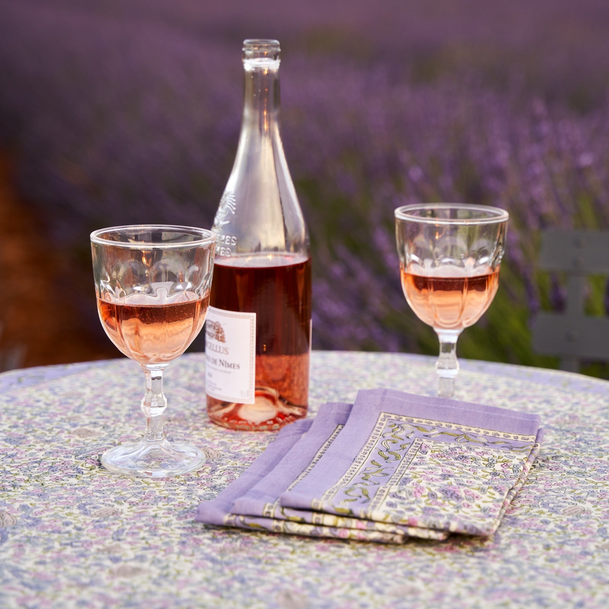 couleur-nature-lavender-serviettes-coton-lot-6-imprim-floral image 3