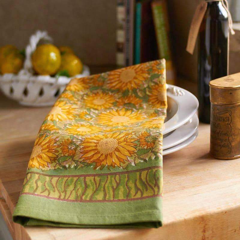 couleur-nature-sunflower-torchons-coton-jaune-vert-lot-3 image 2