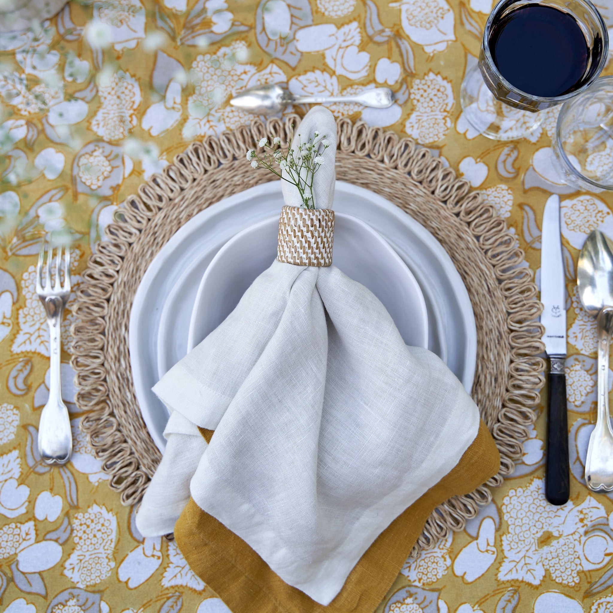 couleur-nature-everyday-serviette-table-blanc-lot-4-lin image 3