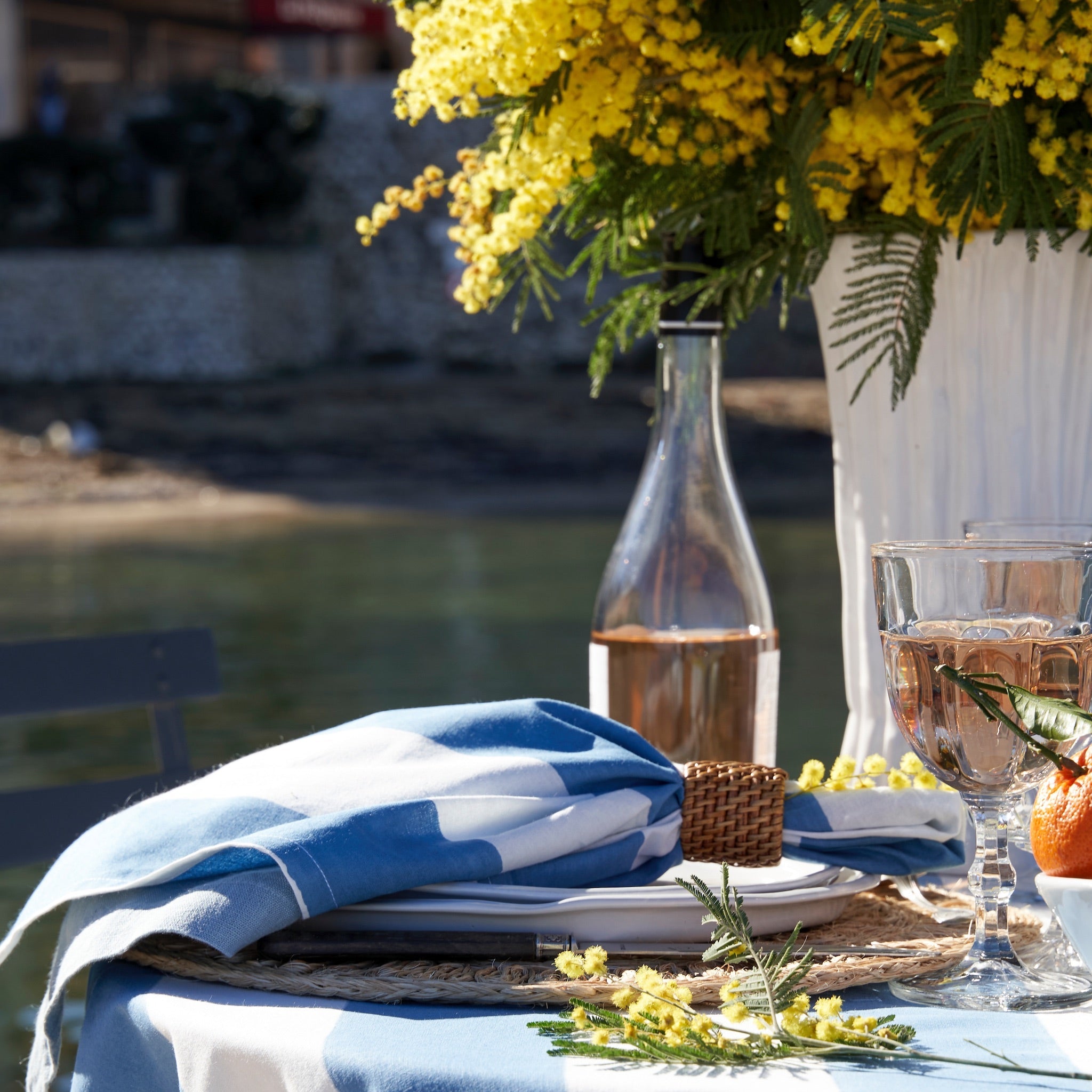 couleur-nature-st-tropez-serviette-table-bleu-ray-lot-de-6 image 5