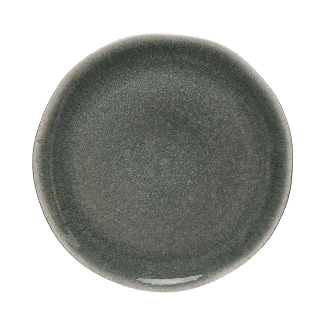 jars-c-ramistes-maguelone-assiette-plate-orage-uni-verte image 1