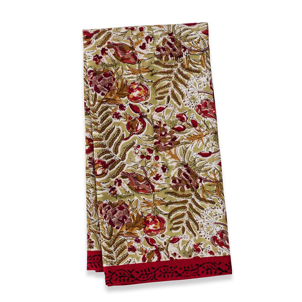 couleur-nature-winter-garden-torchons-coton-lot-3-rouge image 1