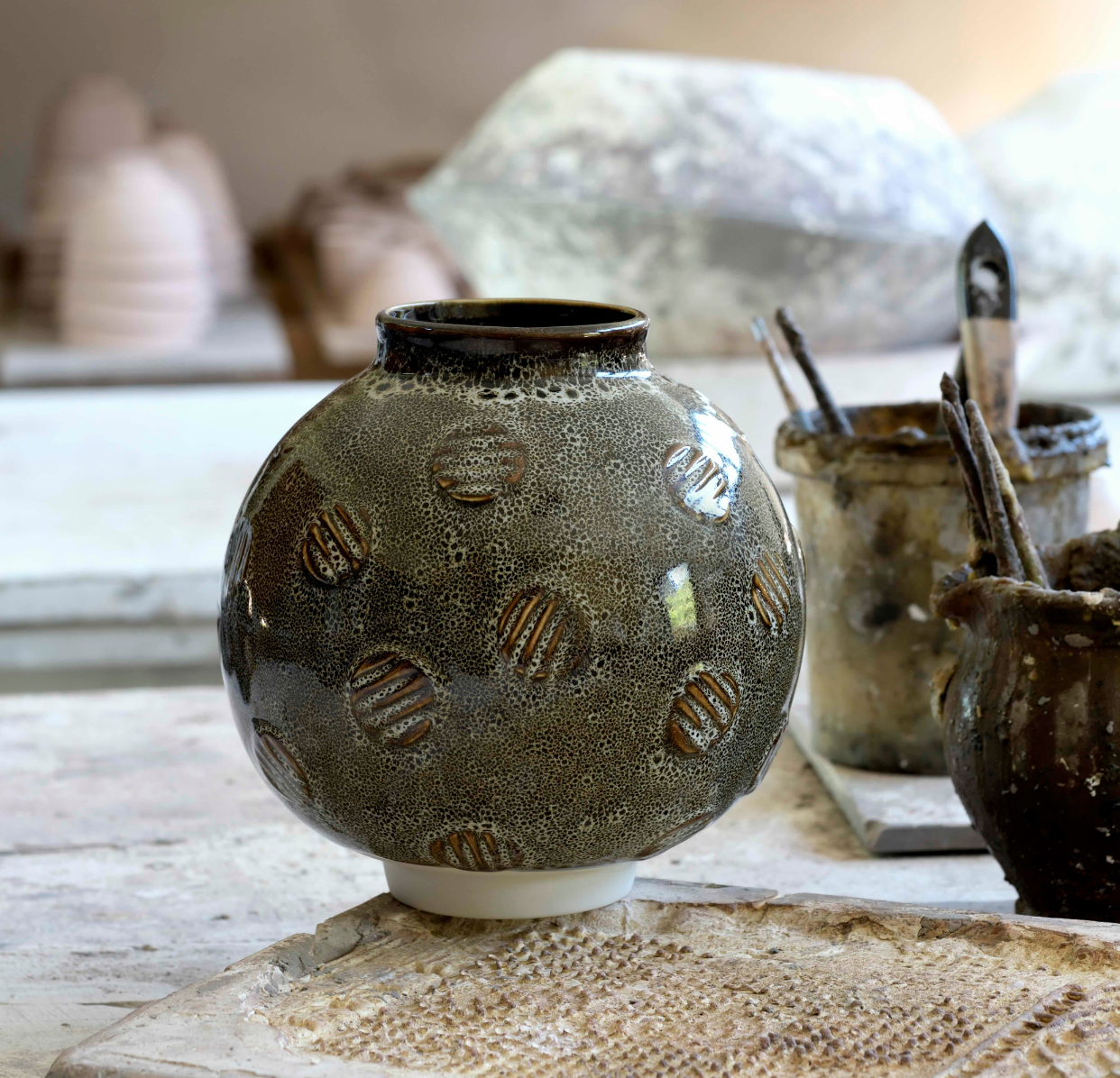 jars-artisan-vase-n-5-cume-c-ramique-brun-tanche image 2