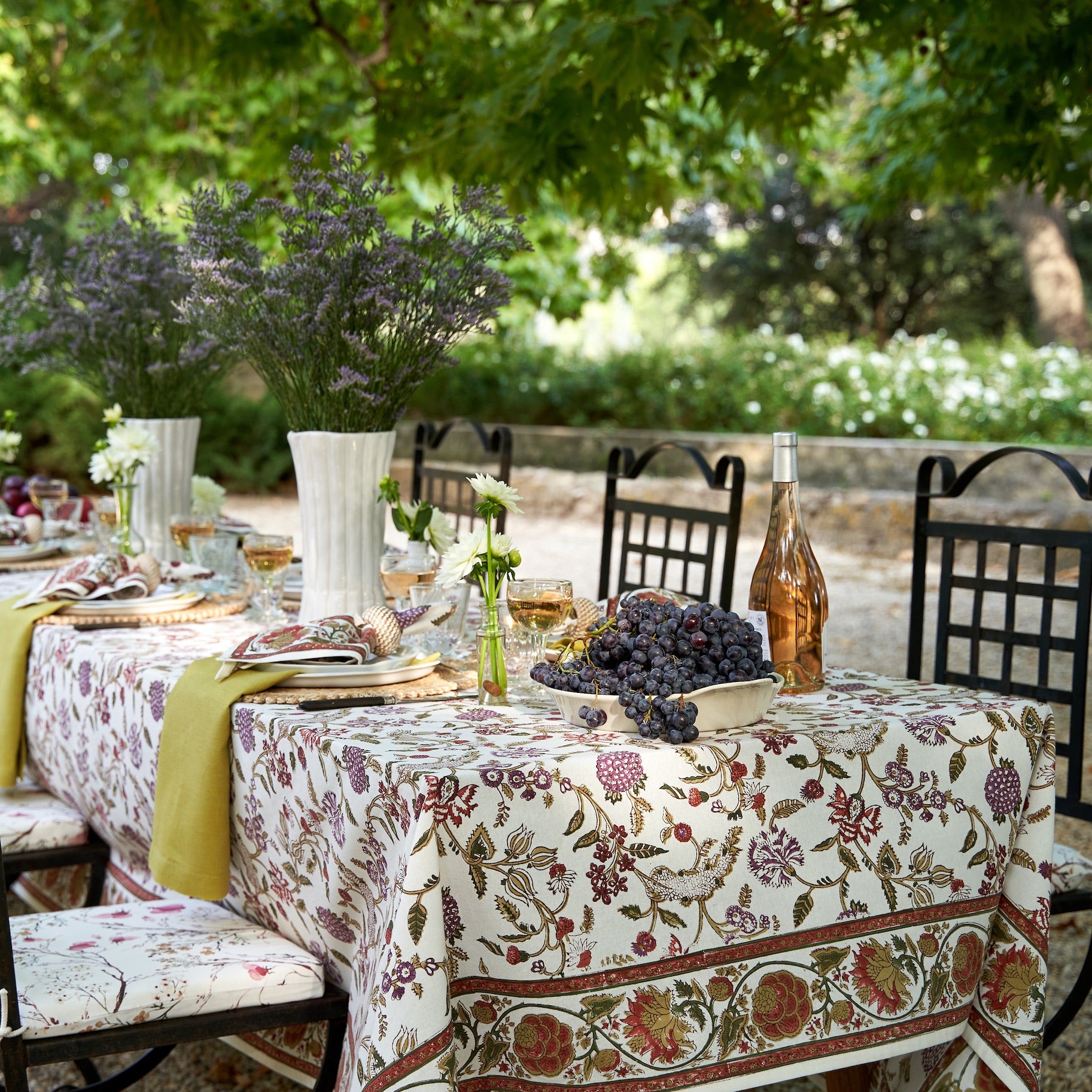 couleur-nature-louise-multicolor-nappe-coton-fleurie image 2