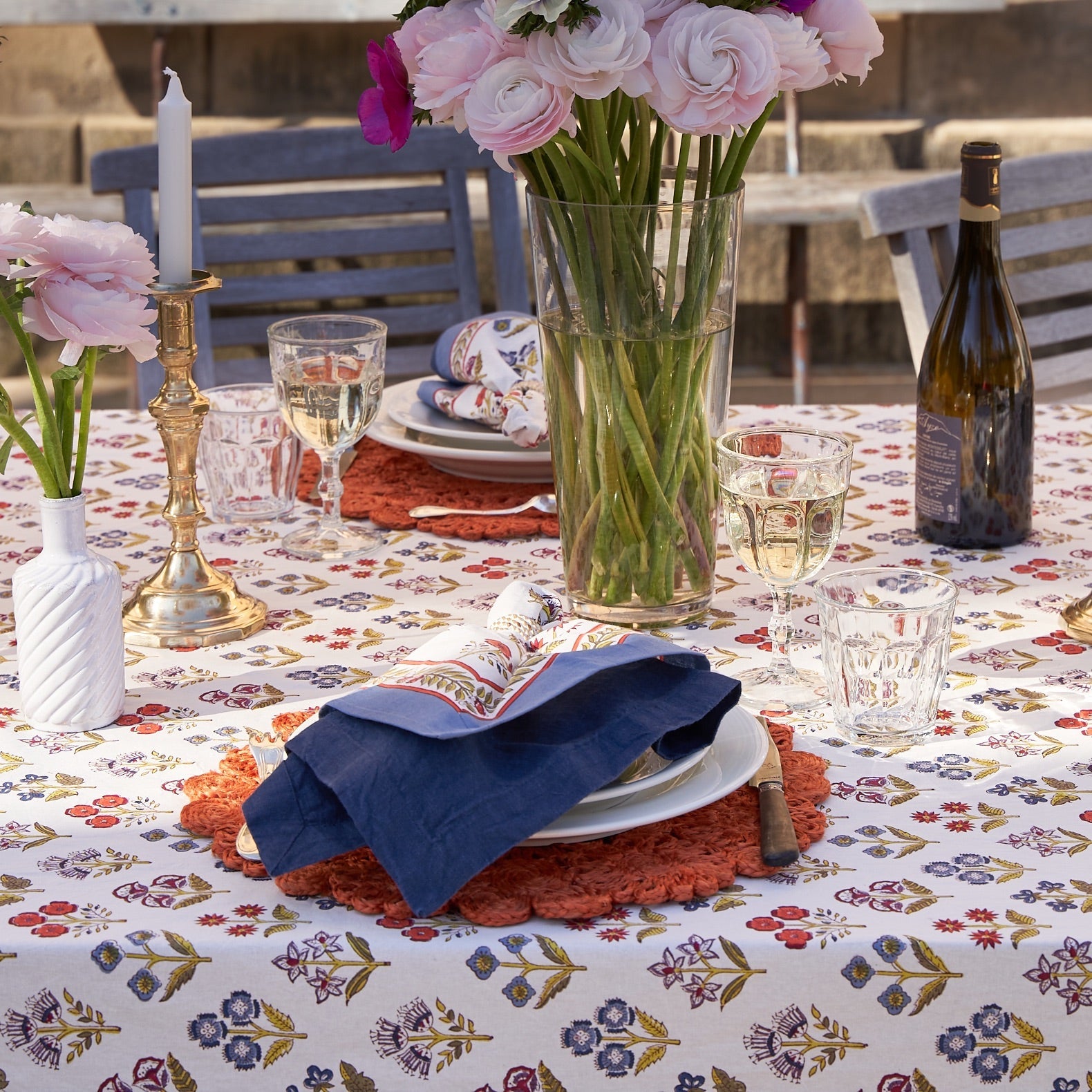 couleur-nature-everyday-napkins-serviettes-table-bleu-marine-lot-4-lin image 4