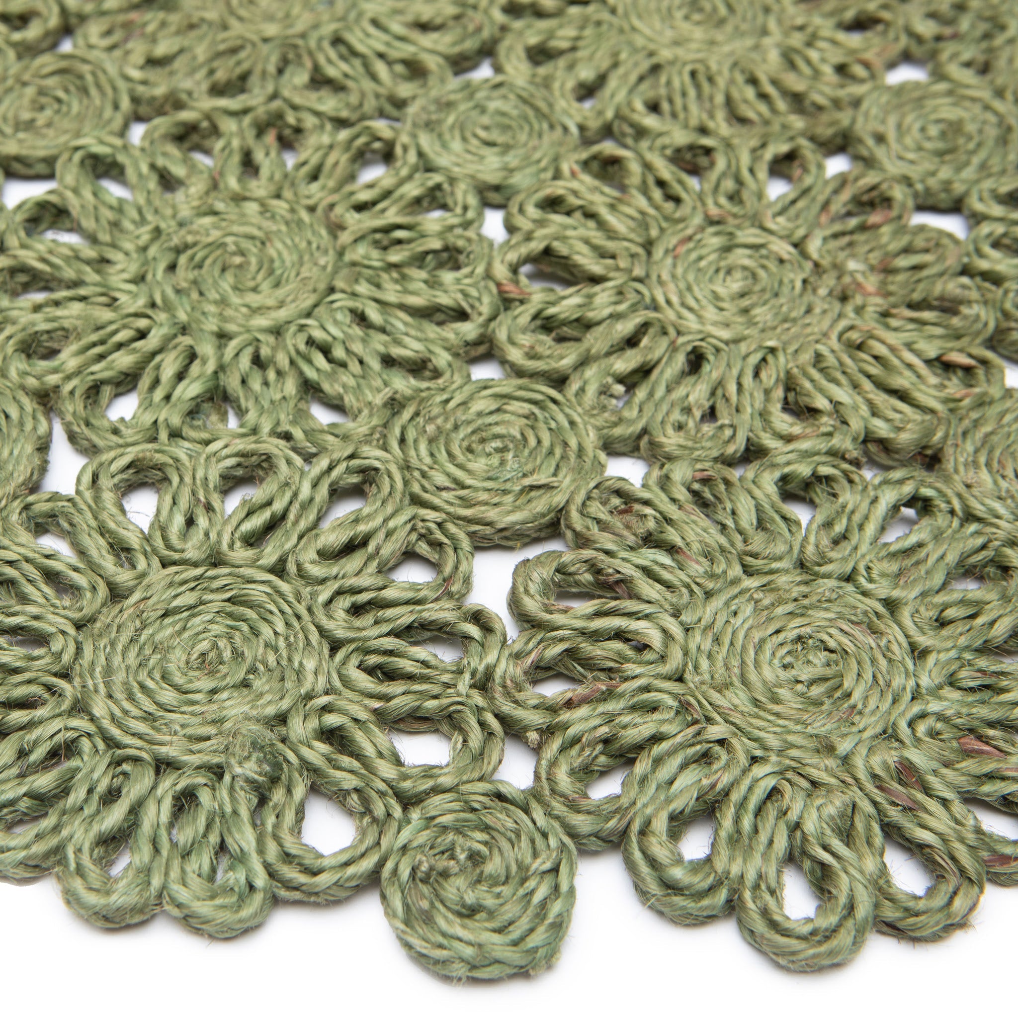 couleur-nature-daisy-set-4-sets-table-jute-vert-rond-38-cm image 2