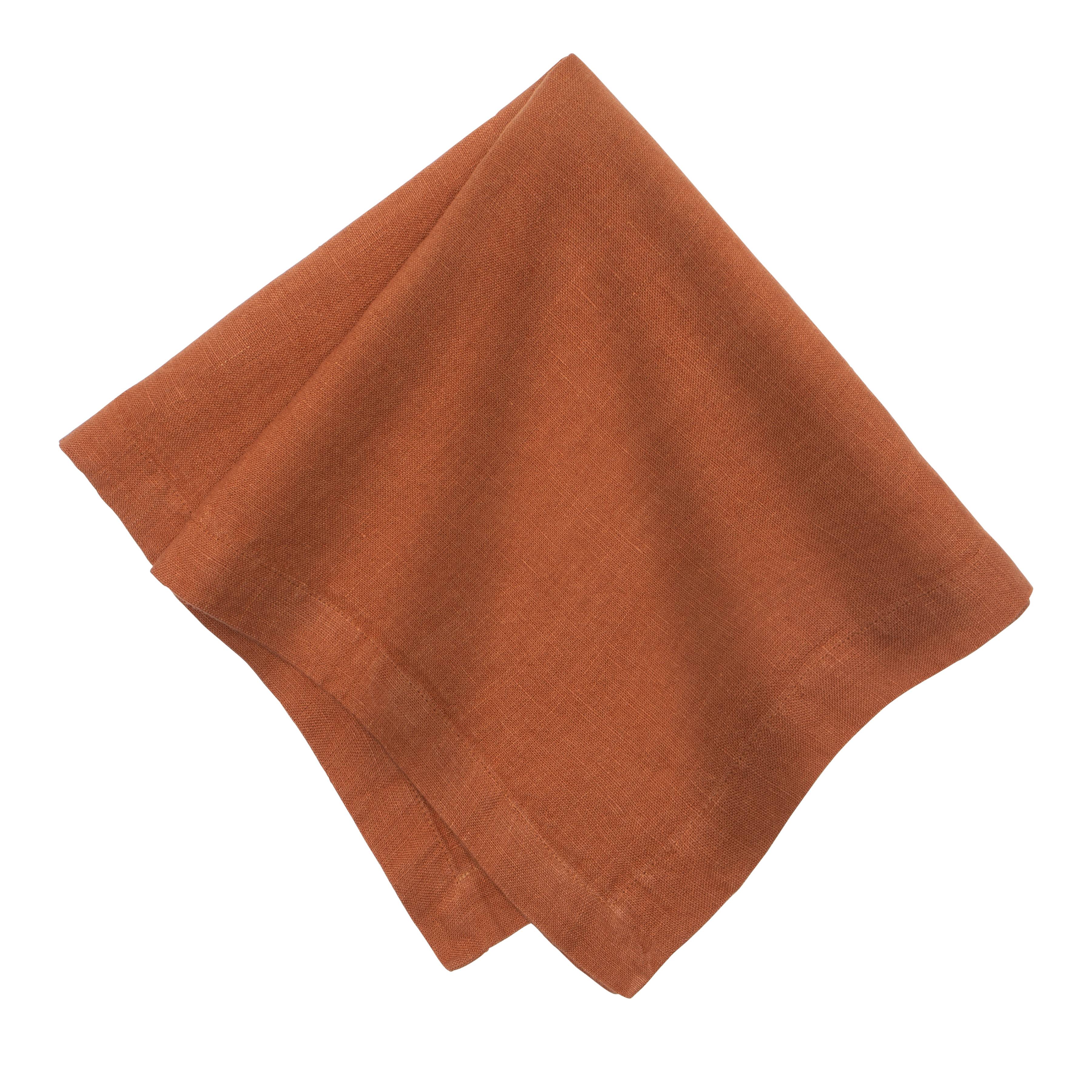 couleur-nature-everyday-serviettes-lin-paprika-lot-4-53cm image 1