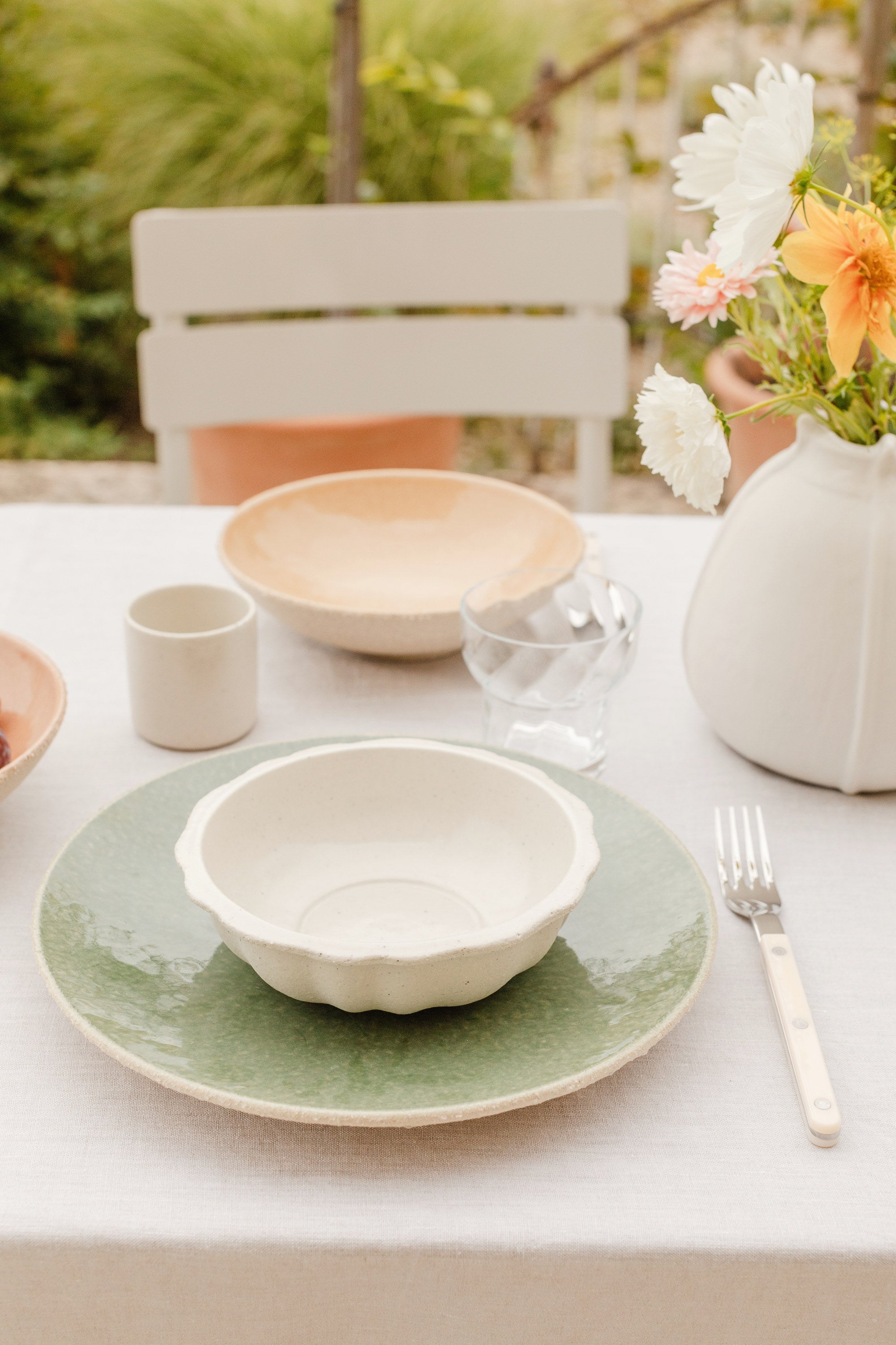 jars-garrigue-assiette-plate-thym-assiette-c-ramique-vert-brillant image 2
