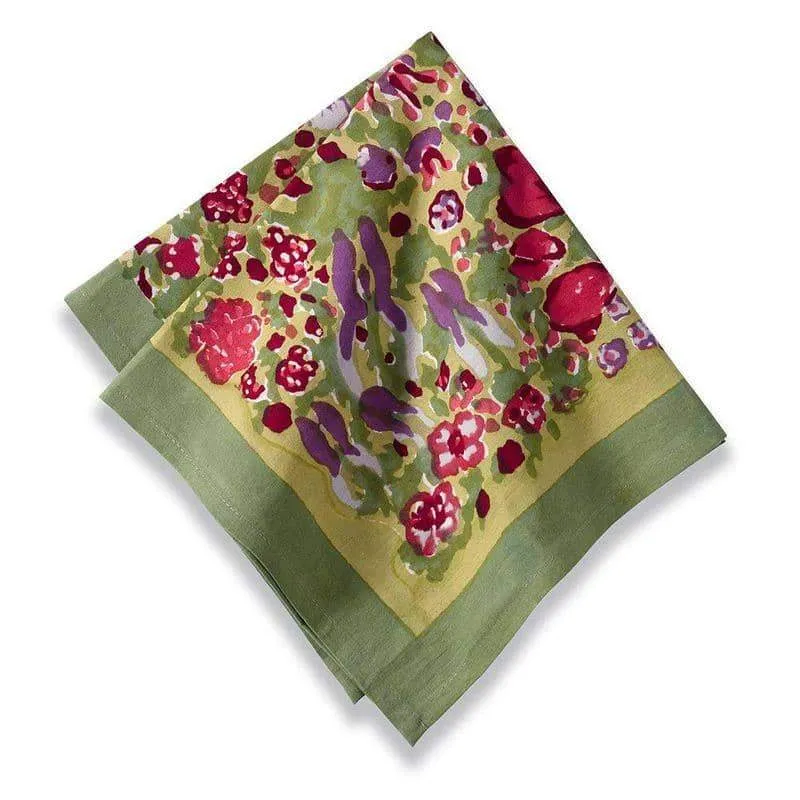 couleur-nature-jardin-serviettes-table-rouge-vert-lot-6 image 1