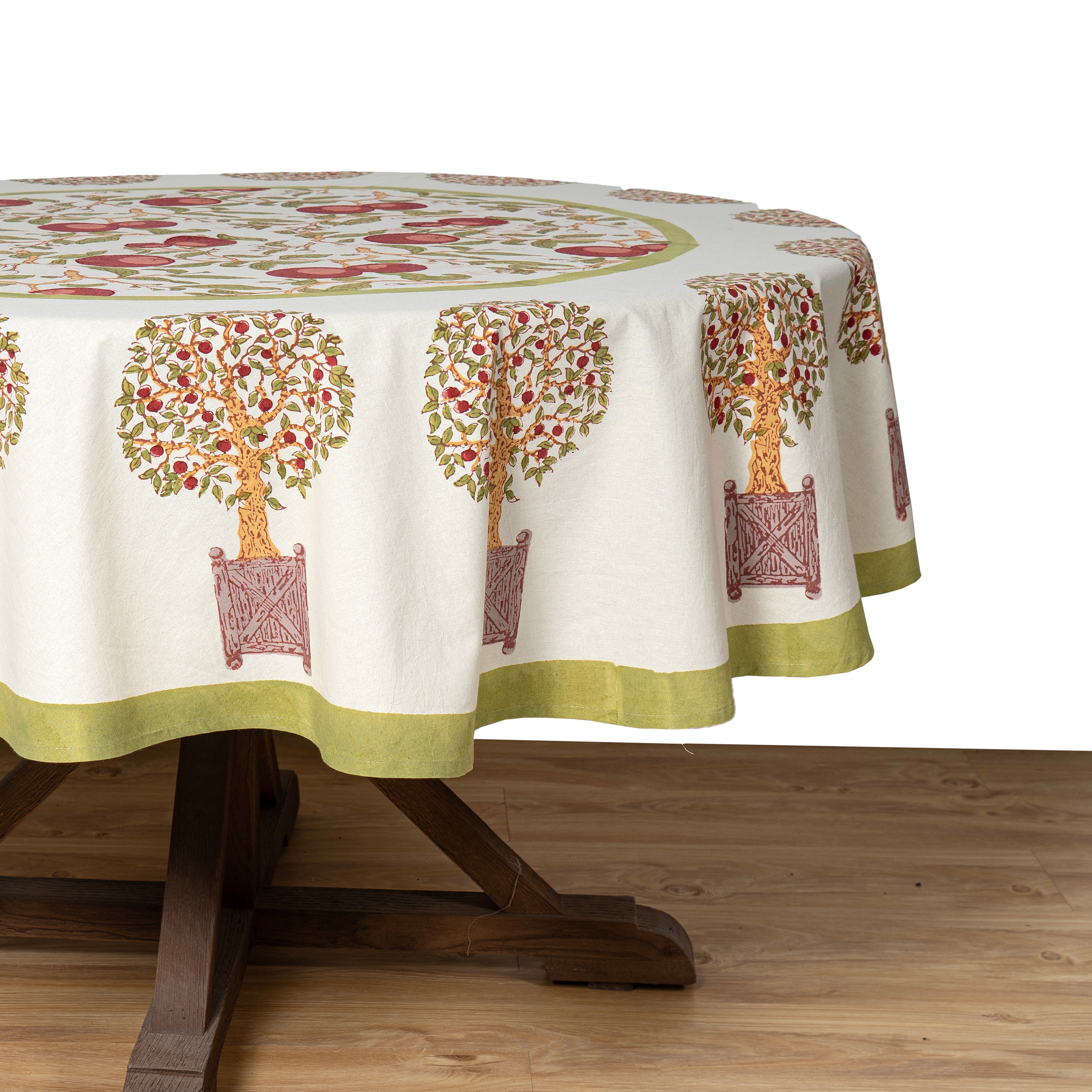 couleur-nature-orange-tree-nappe-imprim-e-rouge-vert image 7