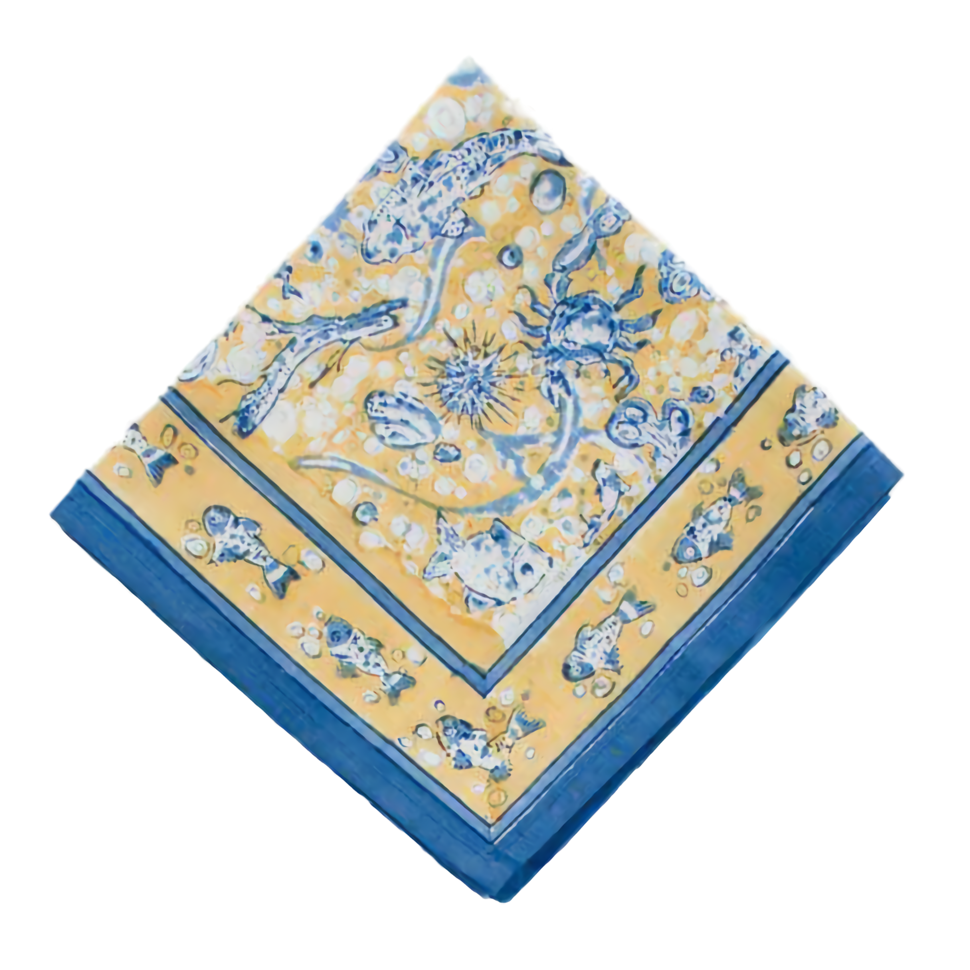 couleur-nature-la-mer-nappe-coton-bleue-et-jaune image 6