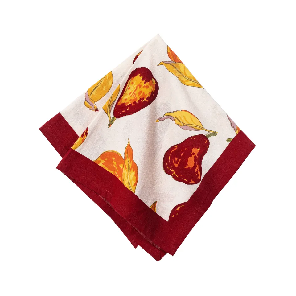 couleur-nature-orchard-pear-serviettes-bordeaux-lot-6 image 1