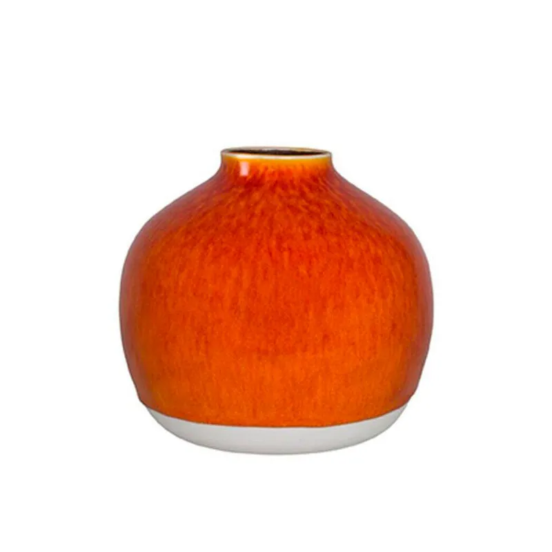 jars-artisan-vase-n-fle-c-ramique-orange image 1