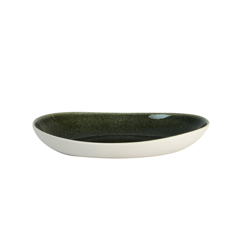 jars-r-fectoire-plat-ovale-orage-uni-vert-c-ramique image 1