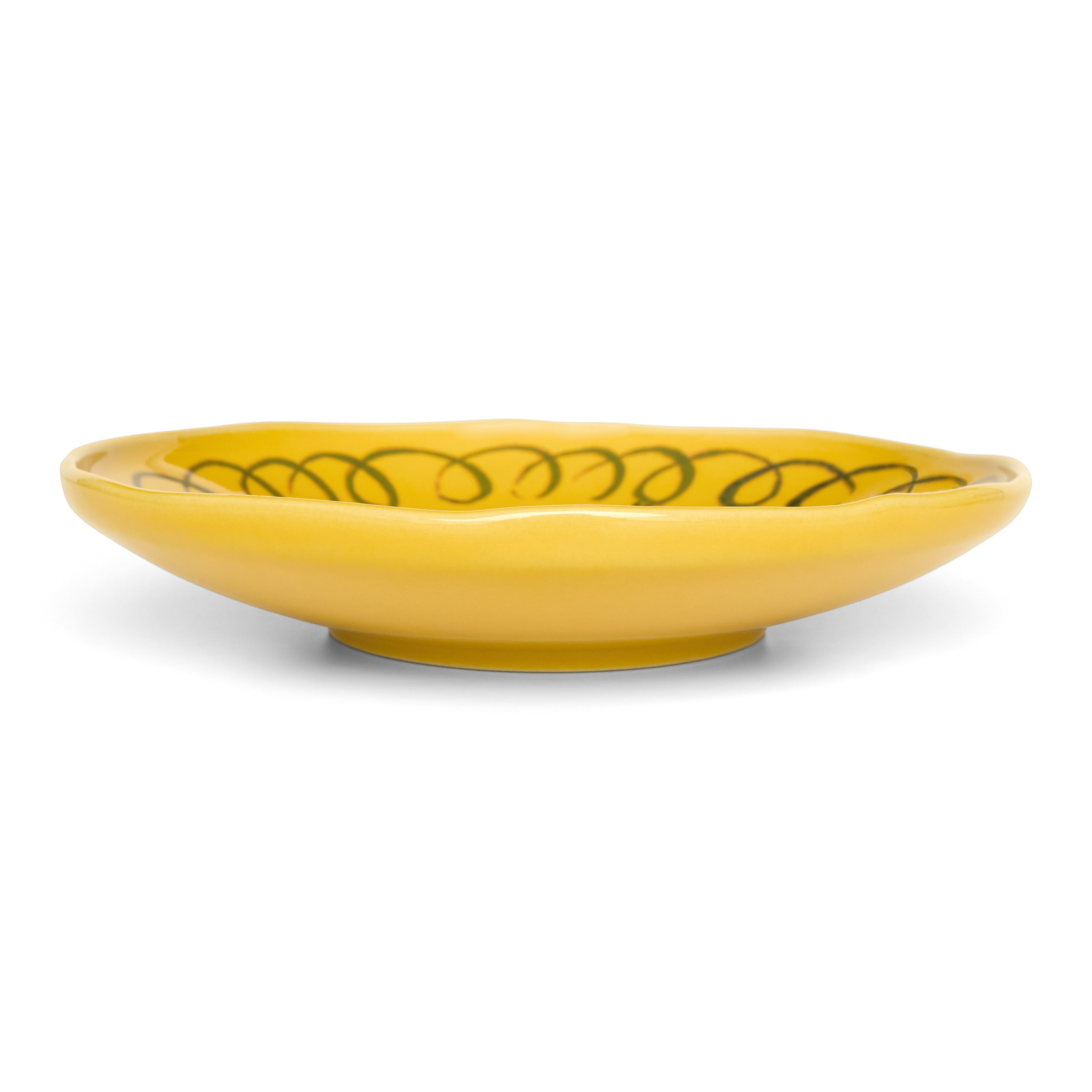 couleur-nature-amalfi-assiette-dessert-c-ramique-moutarde-23-cm image 2
