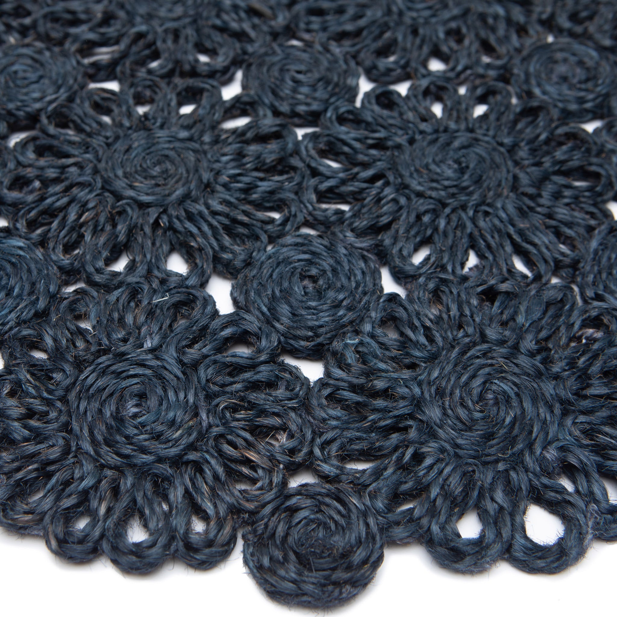 couleur-nature-daisy-jute-set-de-table-rond-bleu-marine-lot-4 image 2
