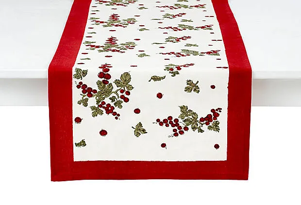 couleur-nature-gooseberry-chemin-de-table-coton-16x72-vert-no-l image 1