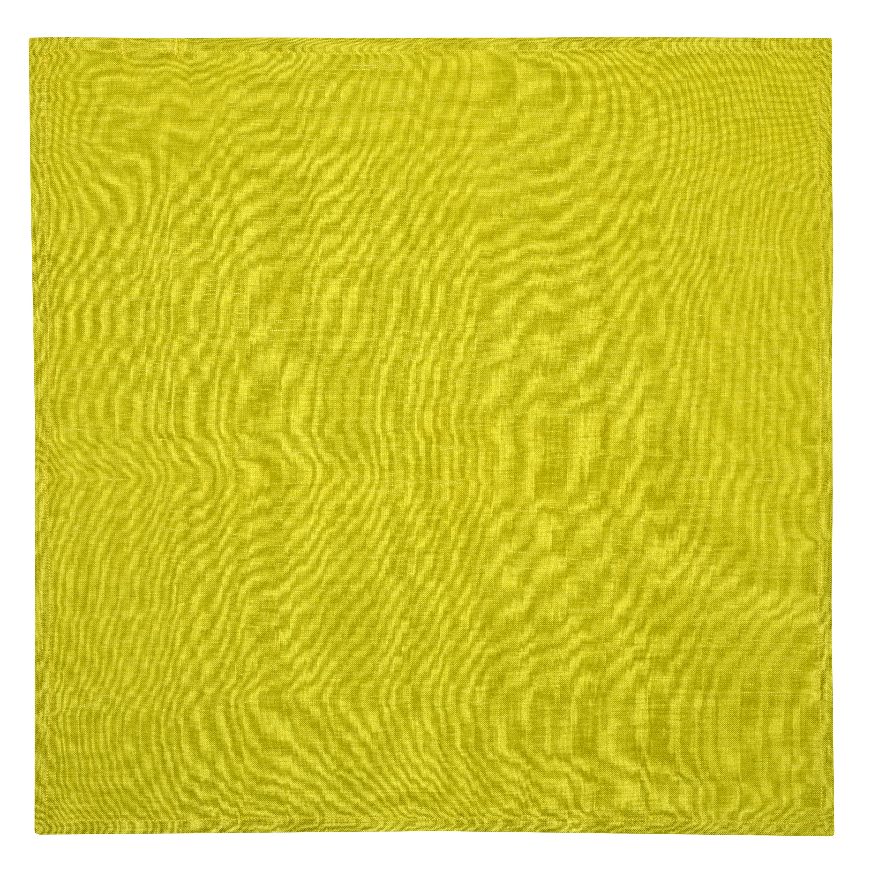 couleur-nature-palma-serviettes-lin-lot-de-4-vert-citronnelle image 3