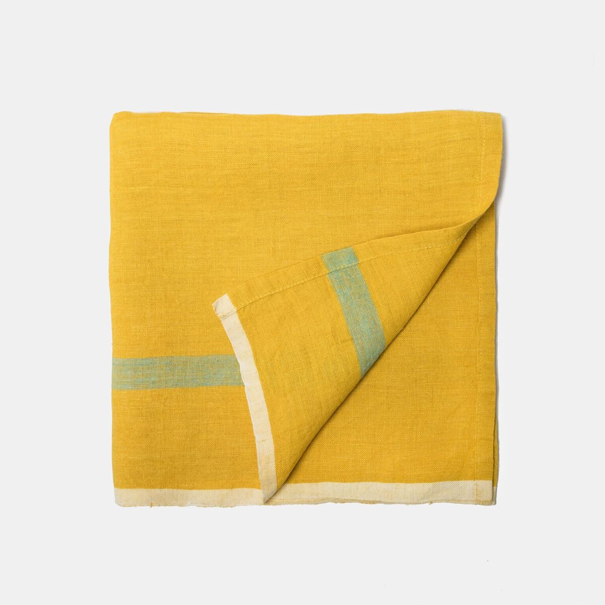 couleur-nature-lin-lav-serviettes-table-lime-aqua-lot-4 image 1