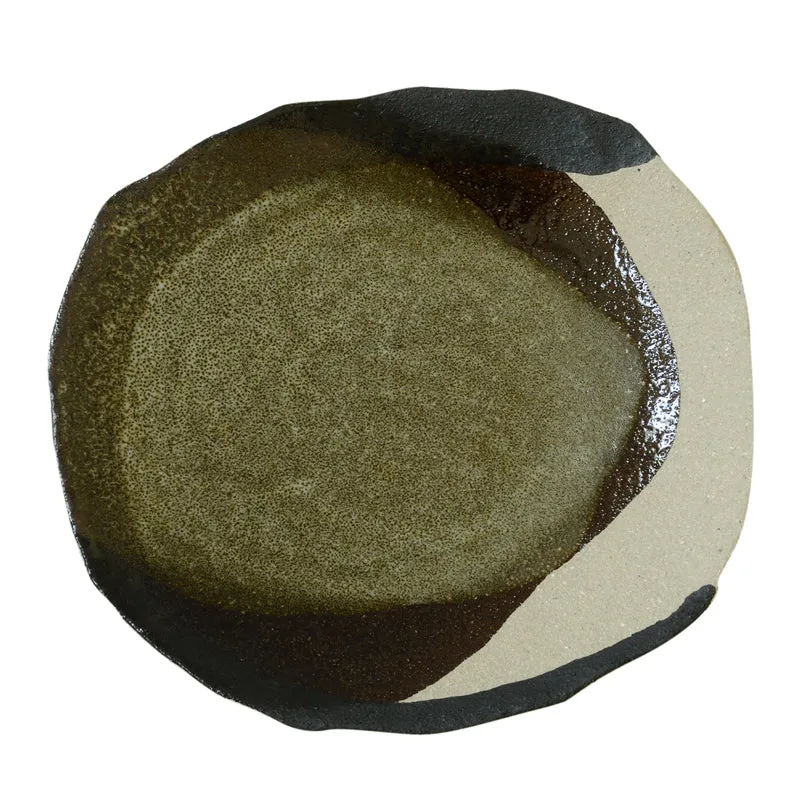 jars-wabi-assiette-plate-seidou-verte-en-gr-s image 1