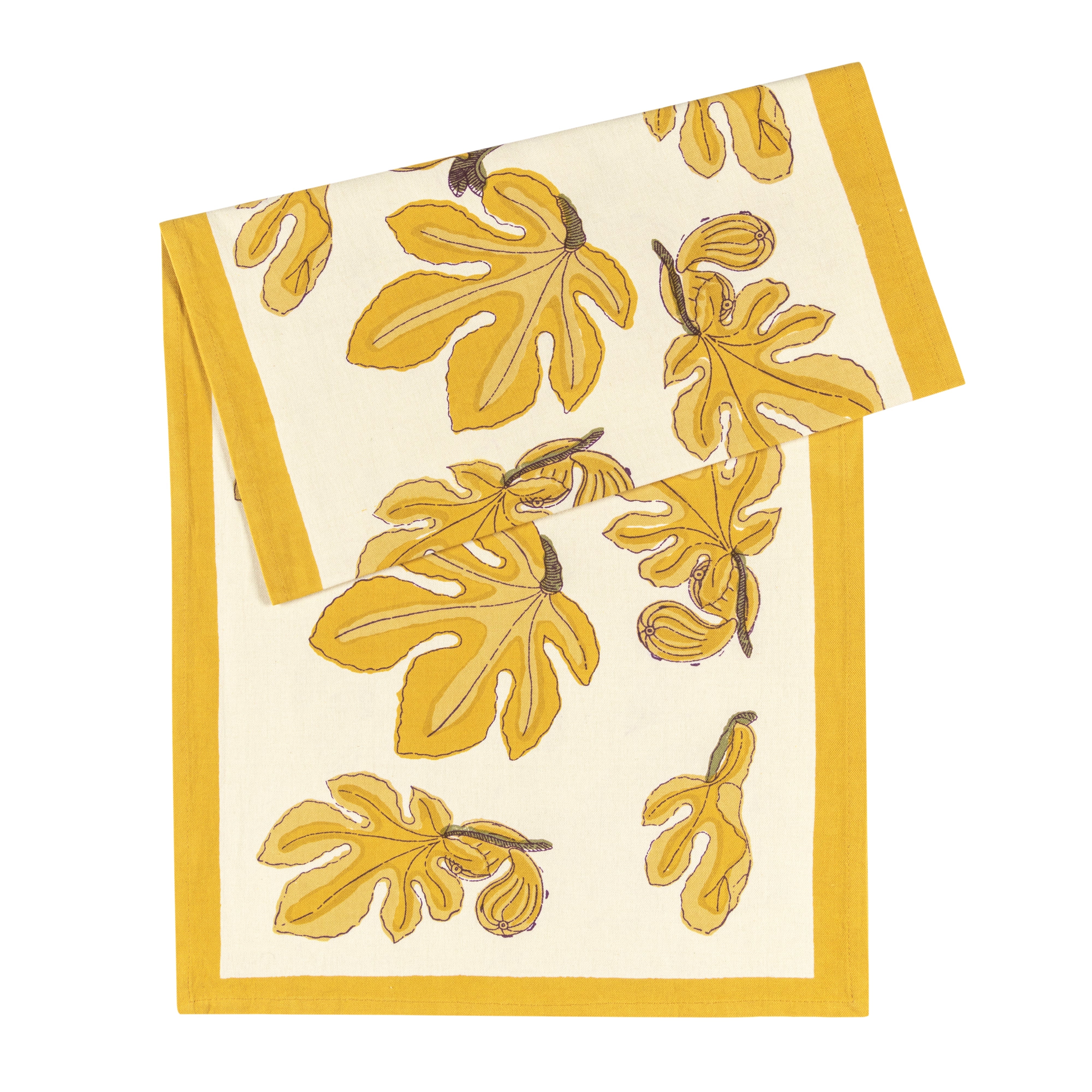 couleur-nature-fig-citrine-chemin-de-table-coton-16x72 image 4