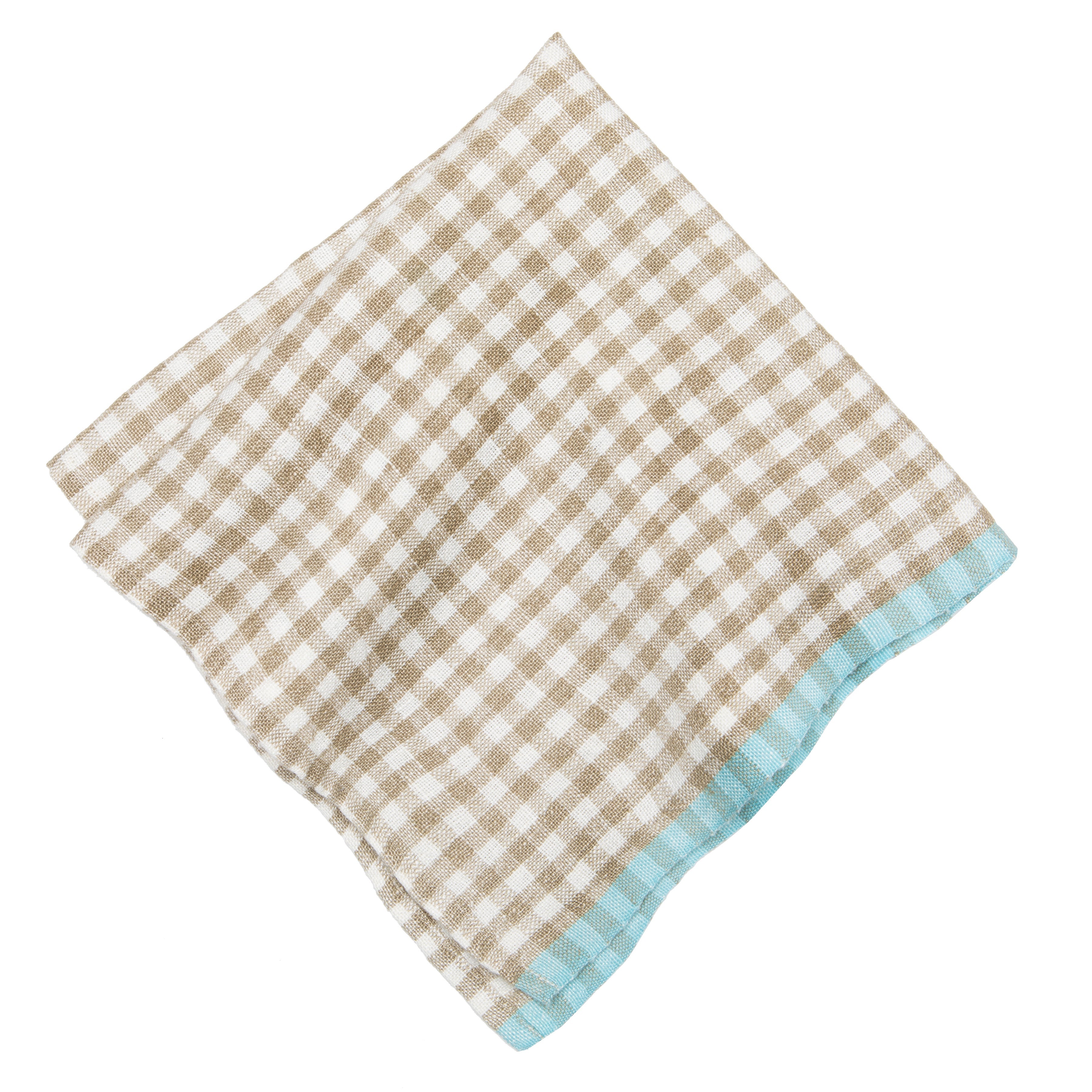 couleur-nature-gingham-serviette-lin-naturel-aqua image 2