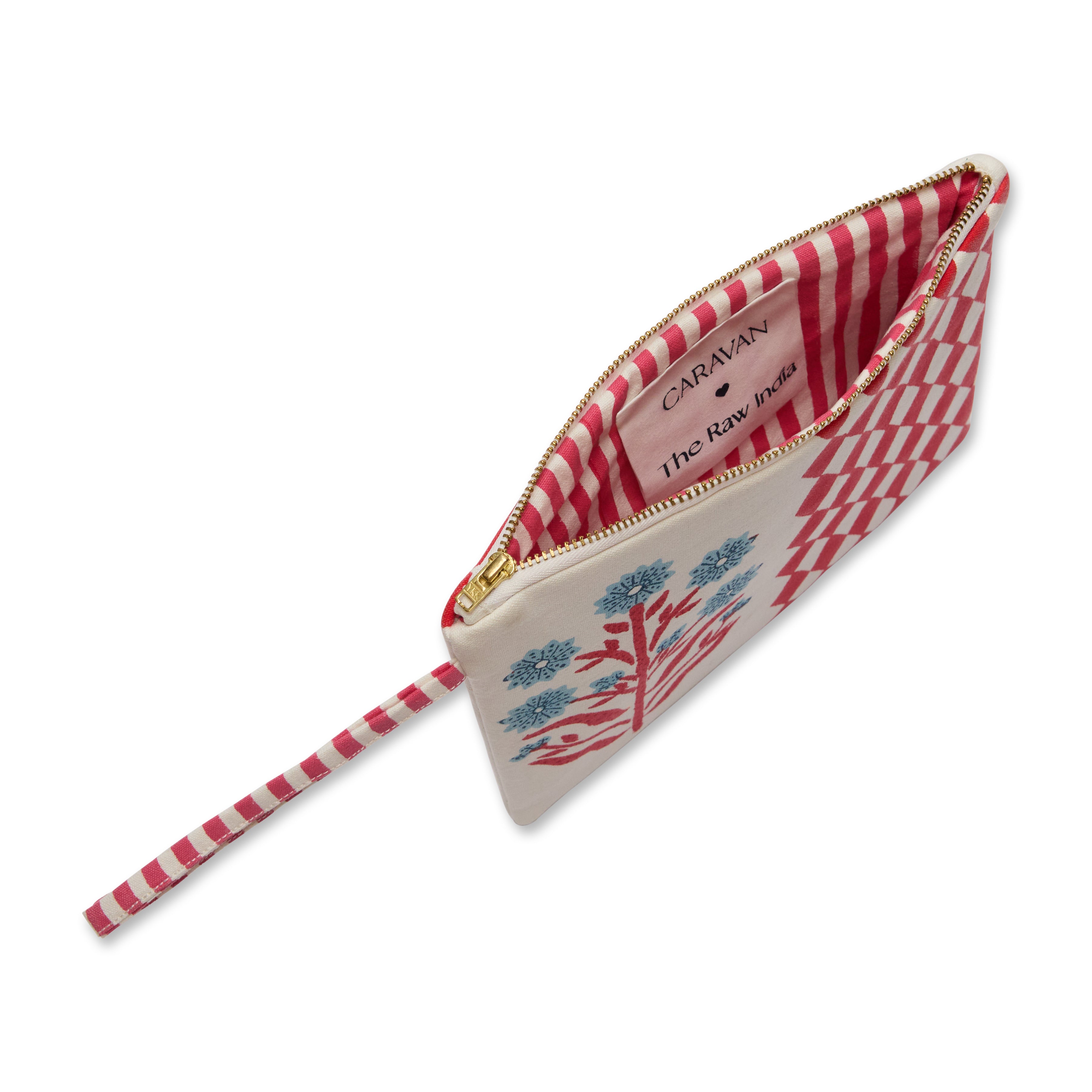 couleur-nature-flower-pochette-coton-rouge-et-bleu image 2
