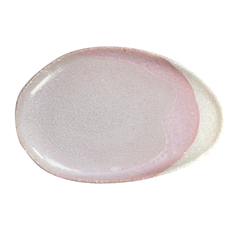jars-r-fectoire-plat-ovale-l-rose-c-ramique image 1