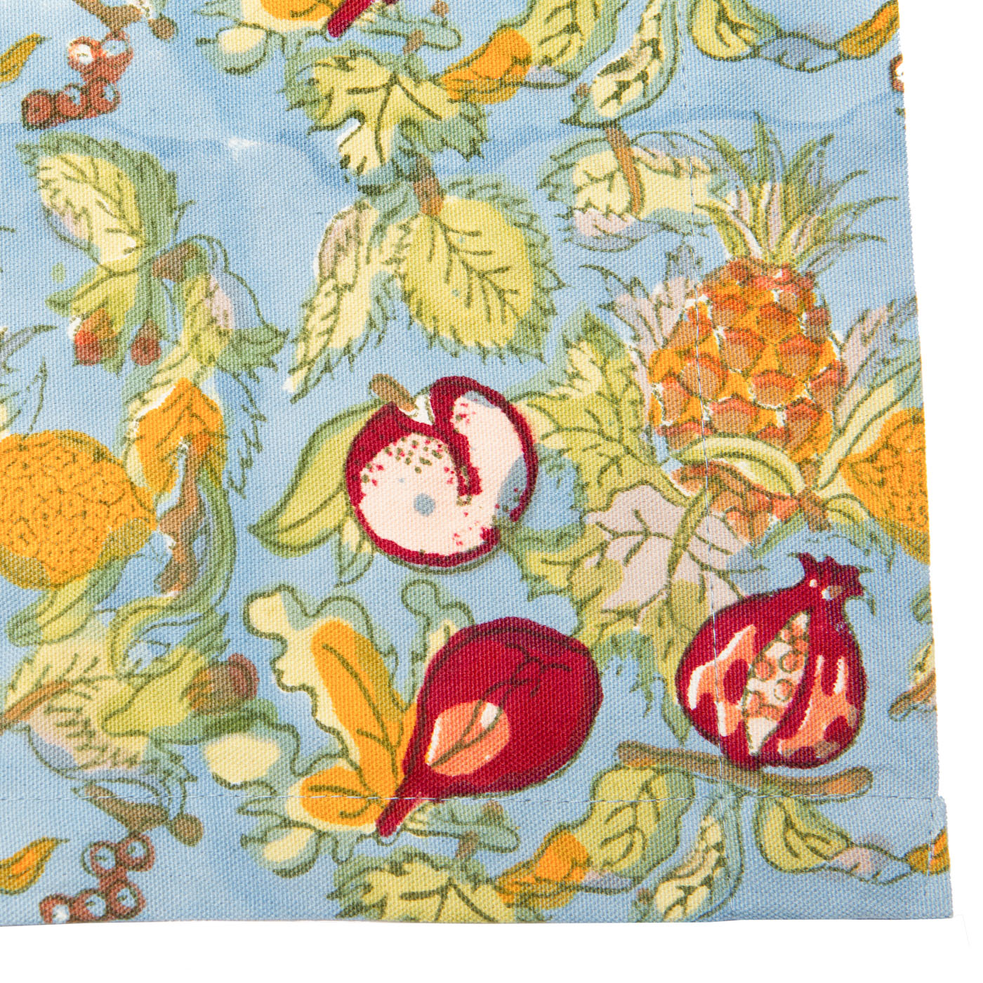 couleur-nature-tutti-frutti-tablier-cuisine-coton-bleu-rouge-poche image 2