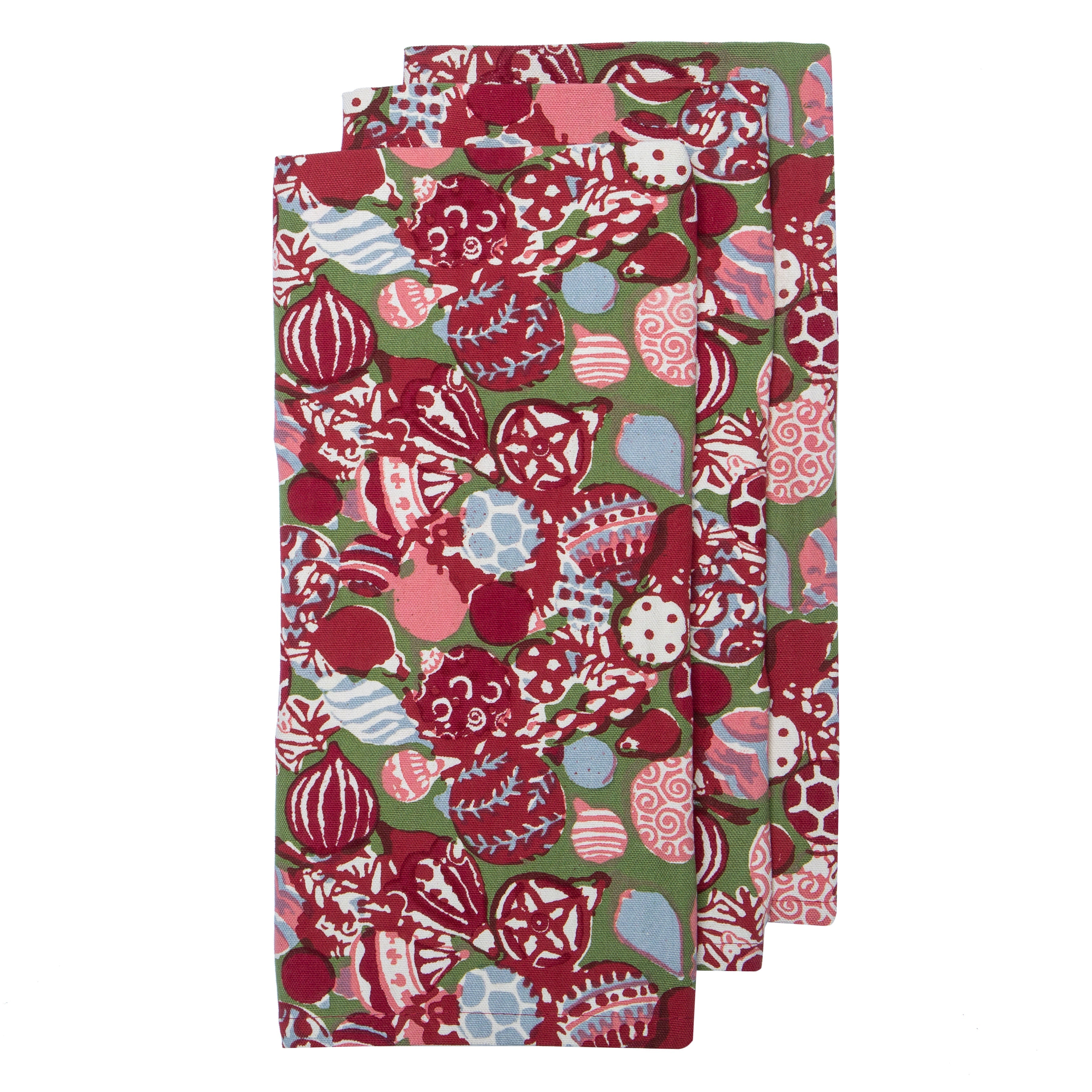 couleur-nature-ornaments-lot-3-torchons-no-l-rouge-vert image 1