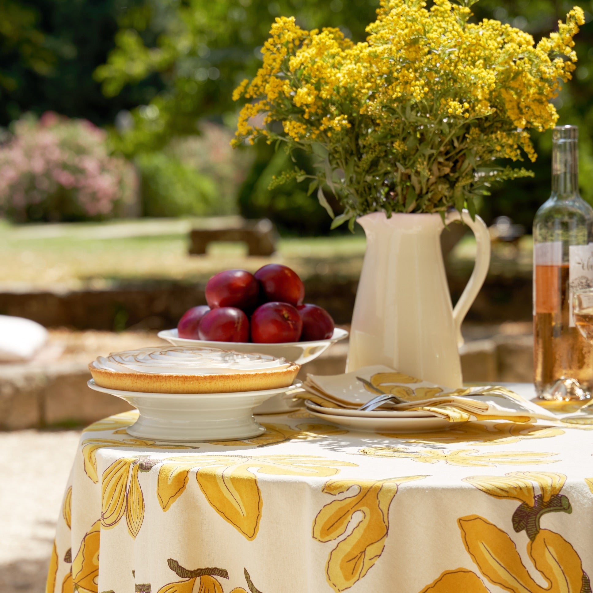 couleur-nature-fig-nappe-fran-aise-citrine-jaune-8-places image 5