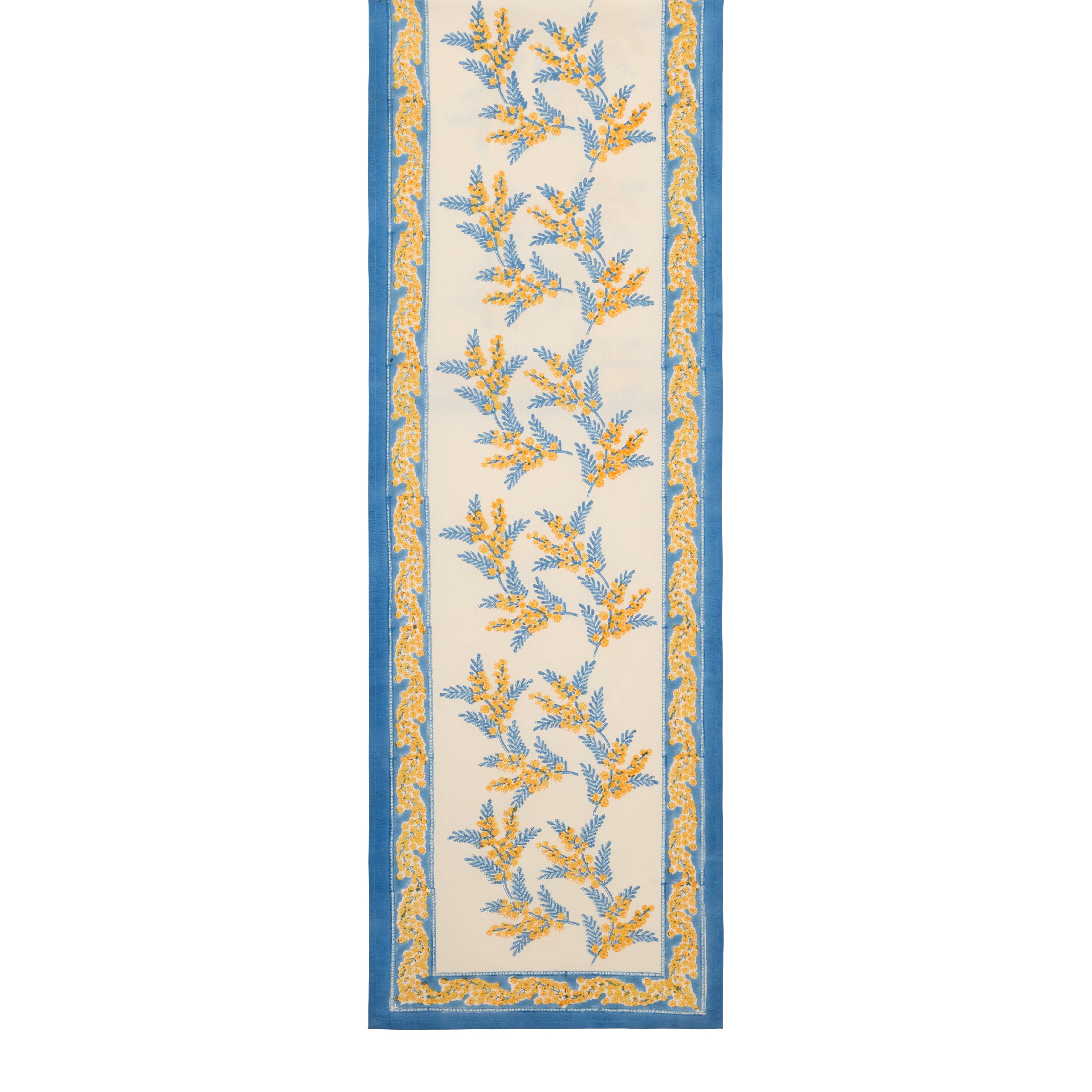 couleur-nature-mimosa-chemin-de-table-bleu-jaune-16x72 image 2