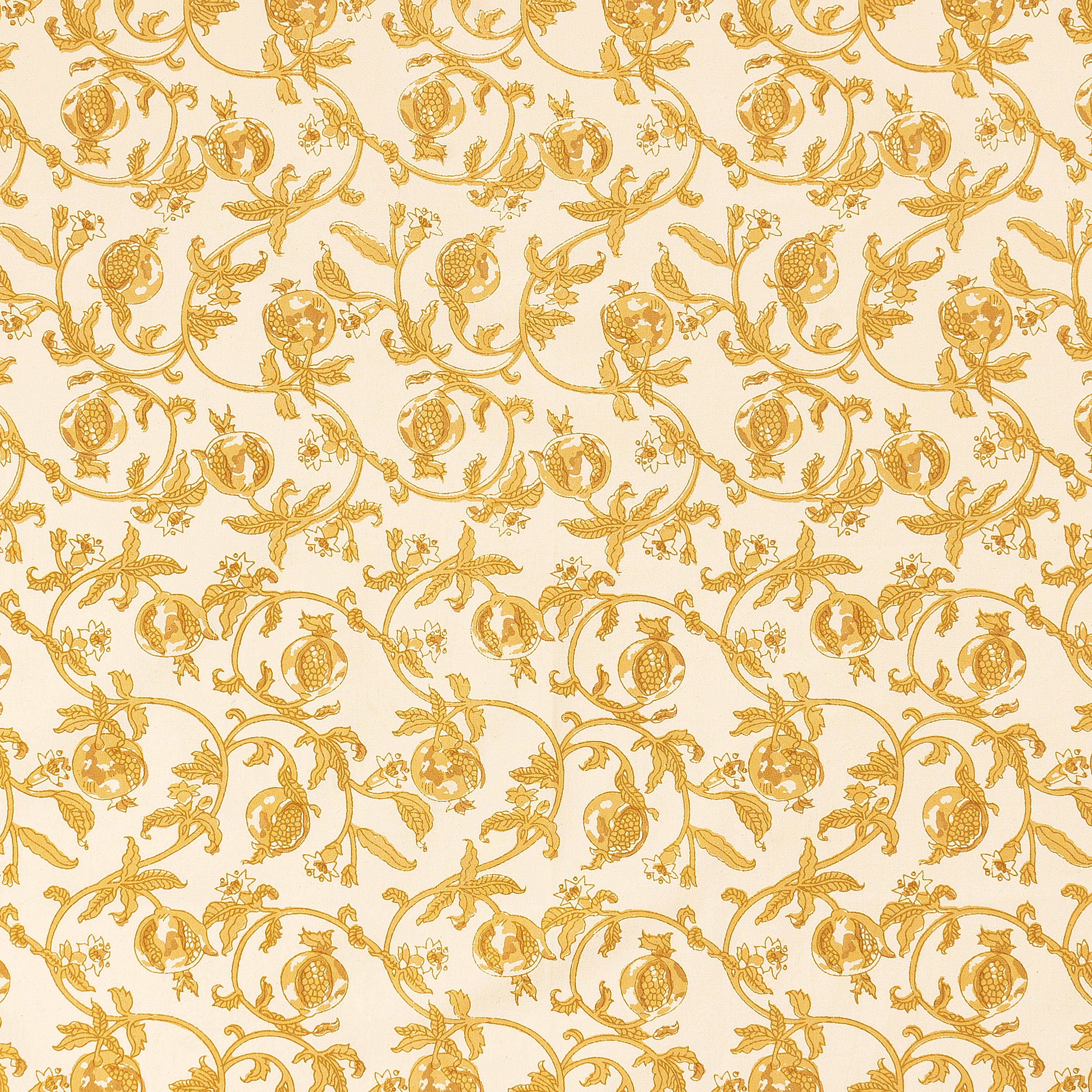 couleur-nature-granada-nappe-tissu-coton-moutarde-florale image 3
