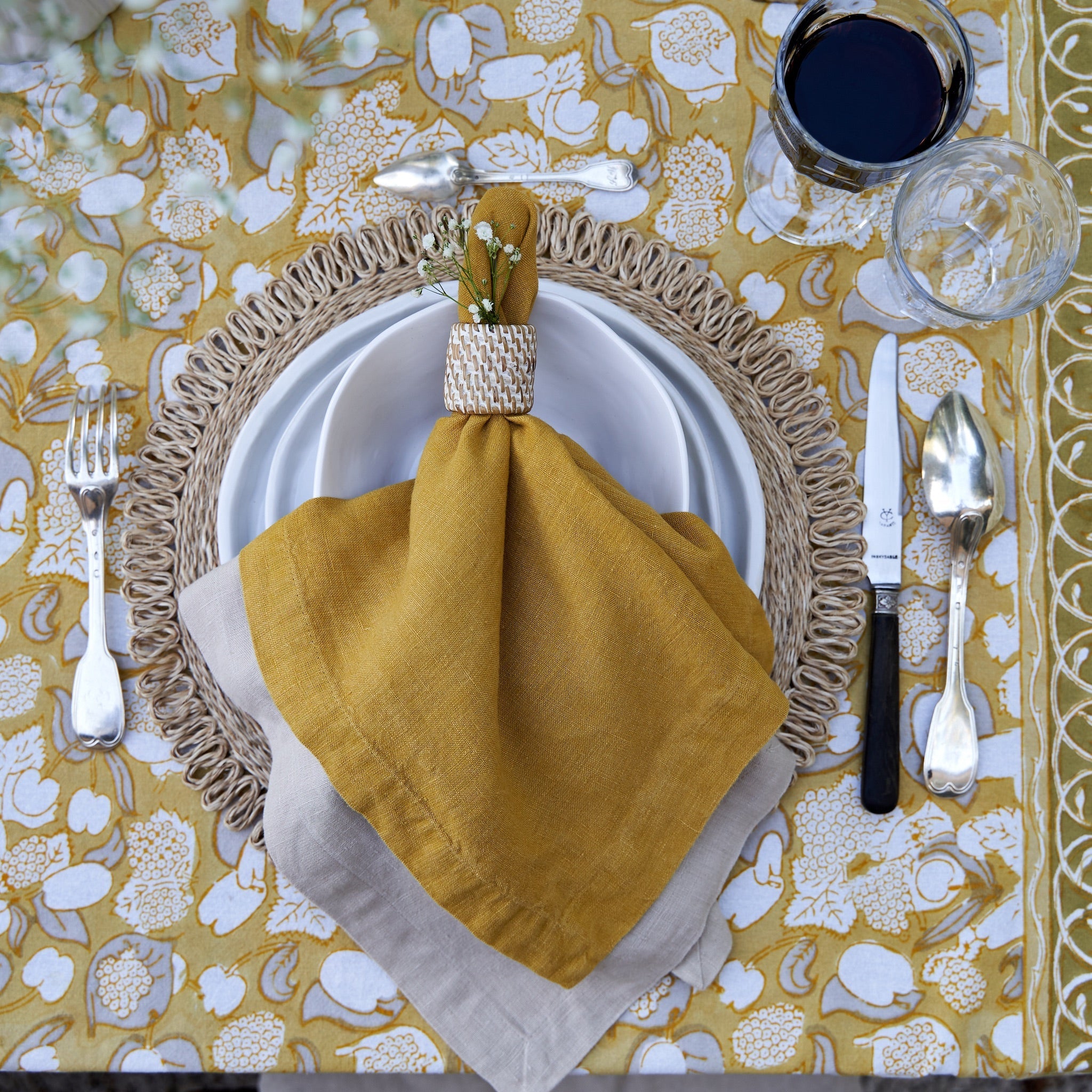 couleur-nature-everyday-serviette-lin-dijon-lot-4-jaune image 2