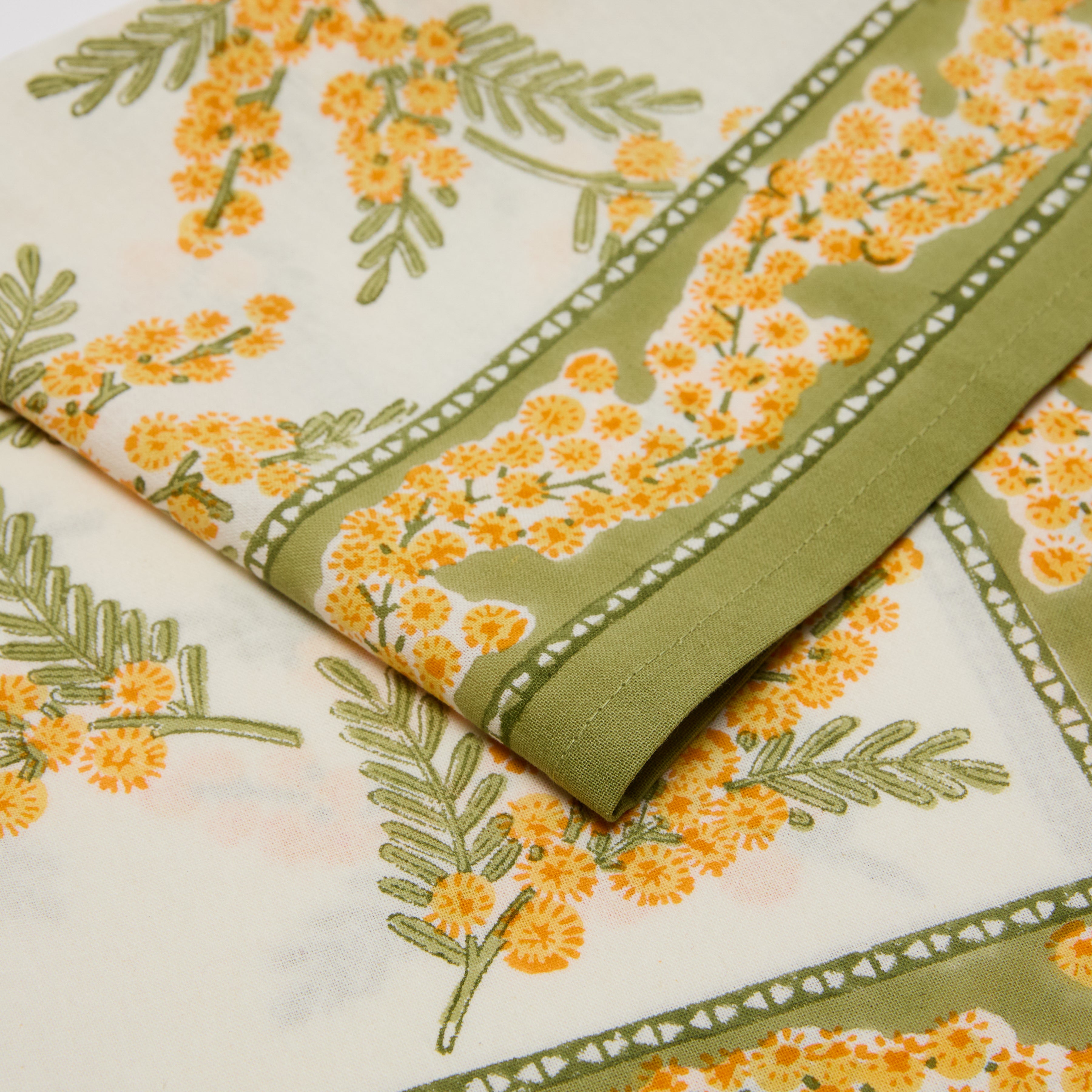 couleur-nature-mimosa-green-yellow-serviettes-coton-lot-6 image 6