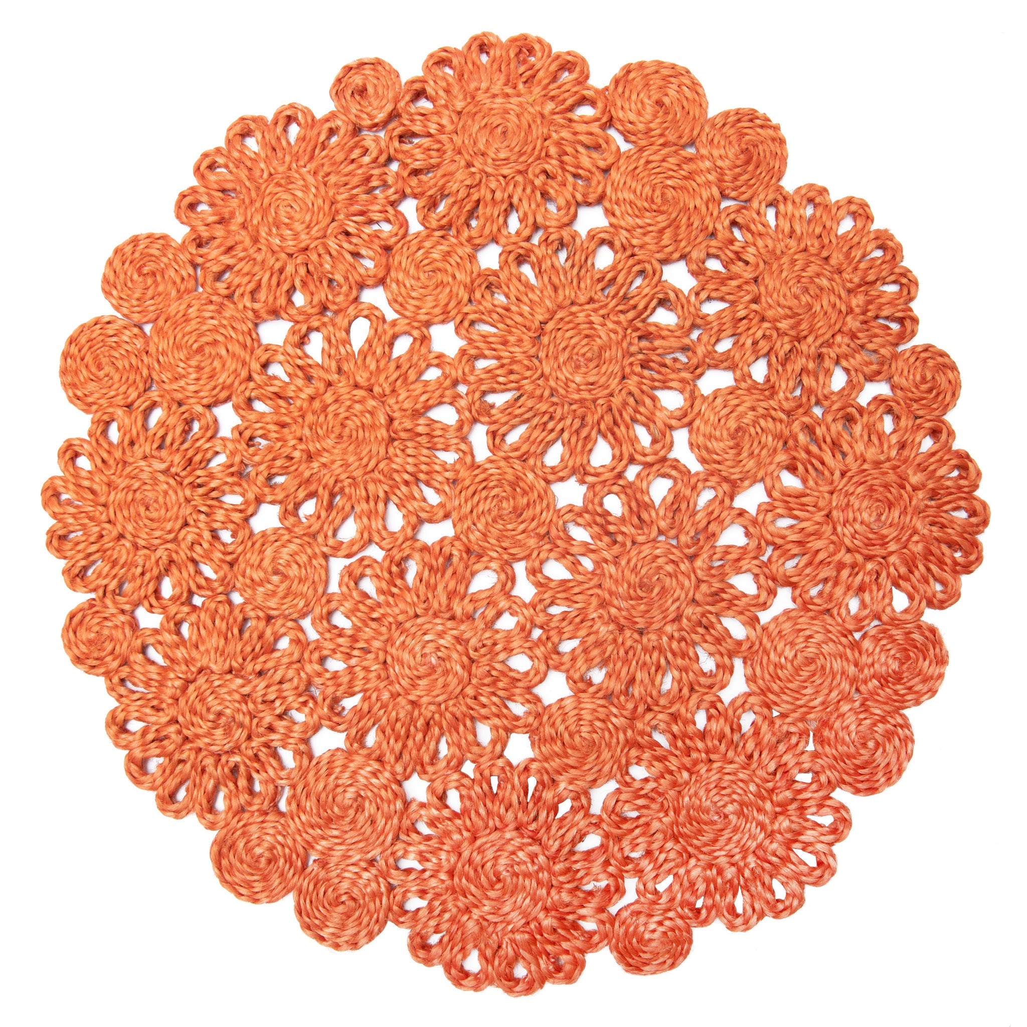couleur-nature-daisy-jute-sets-de-table-ronds-cl-mentine-lot-4 image 1