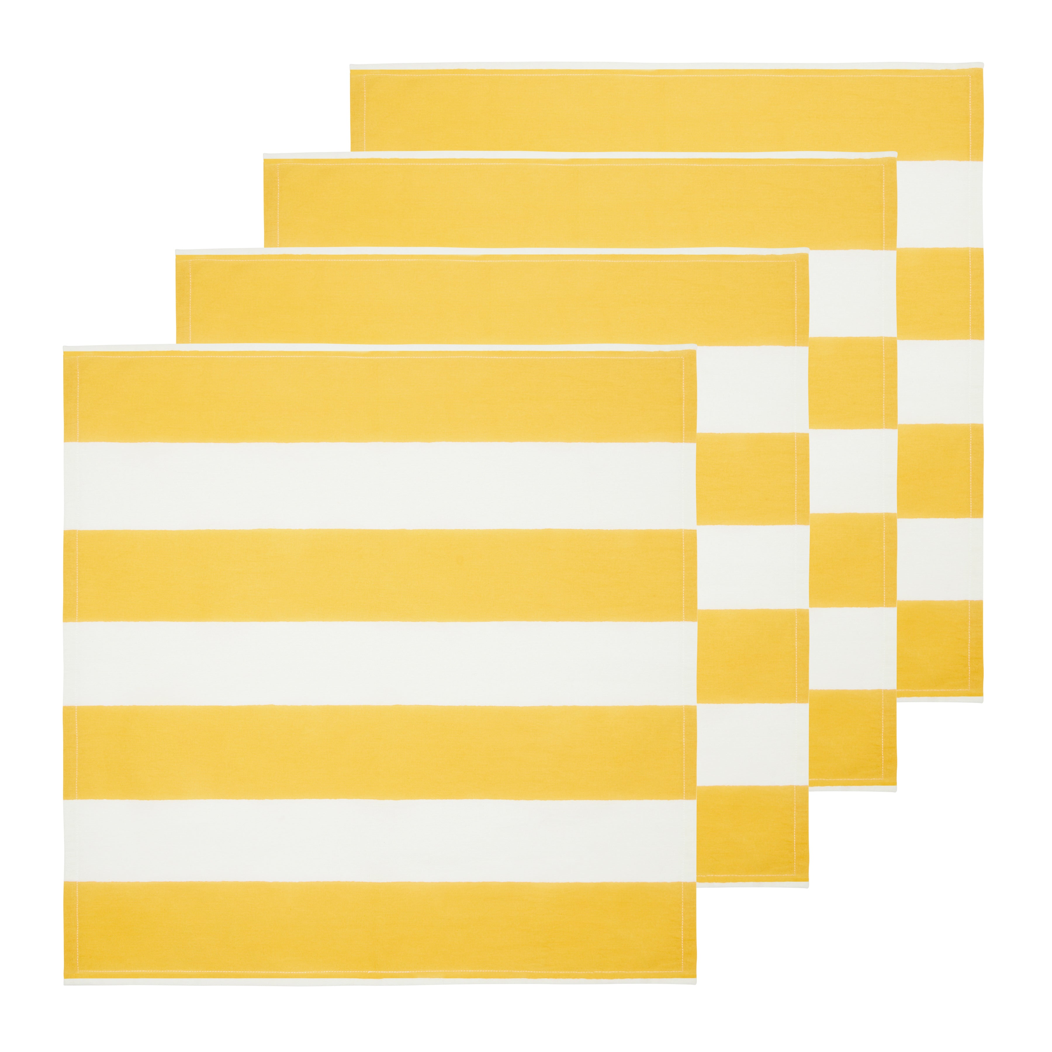 couleur-nature-st-tropez-serviettes-jaune-rayures-lot-6 image 5