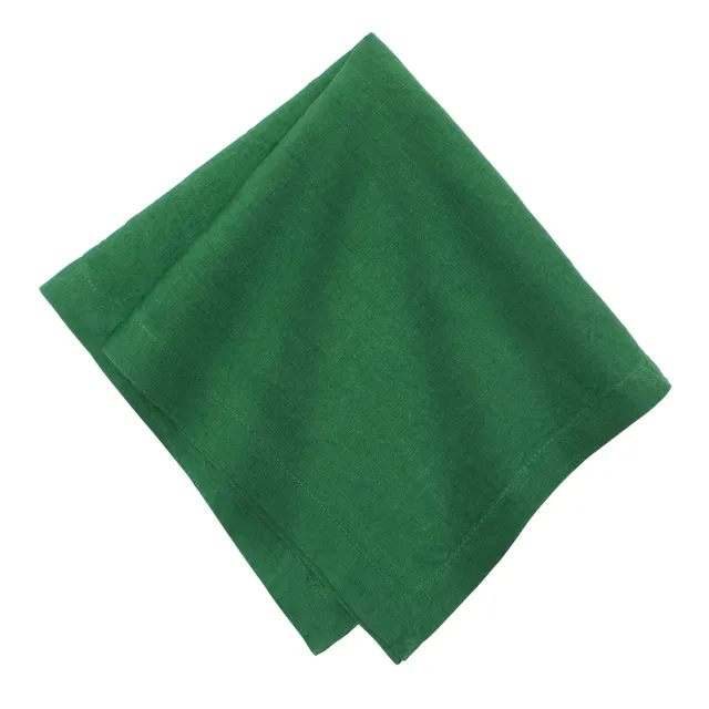 couleur-nature-everyday-evergreen-serviettes-lin-lot-4-vert image 1