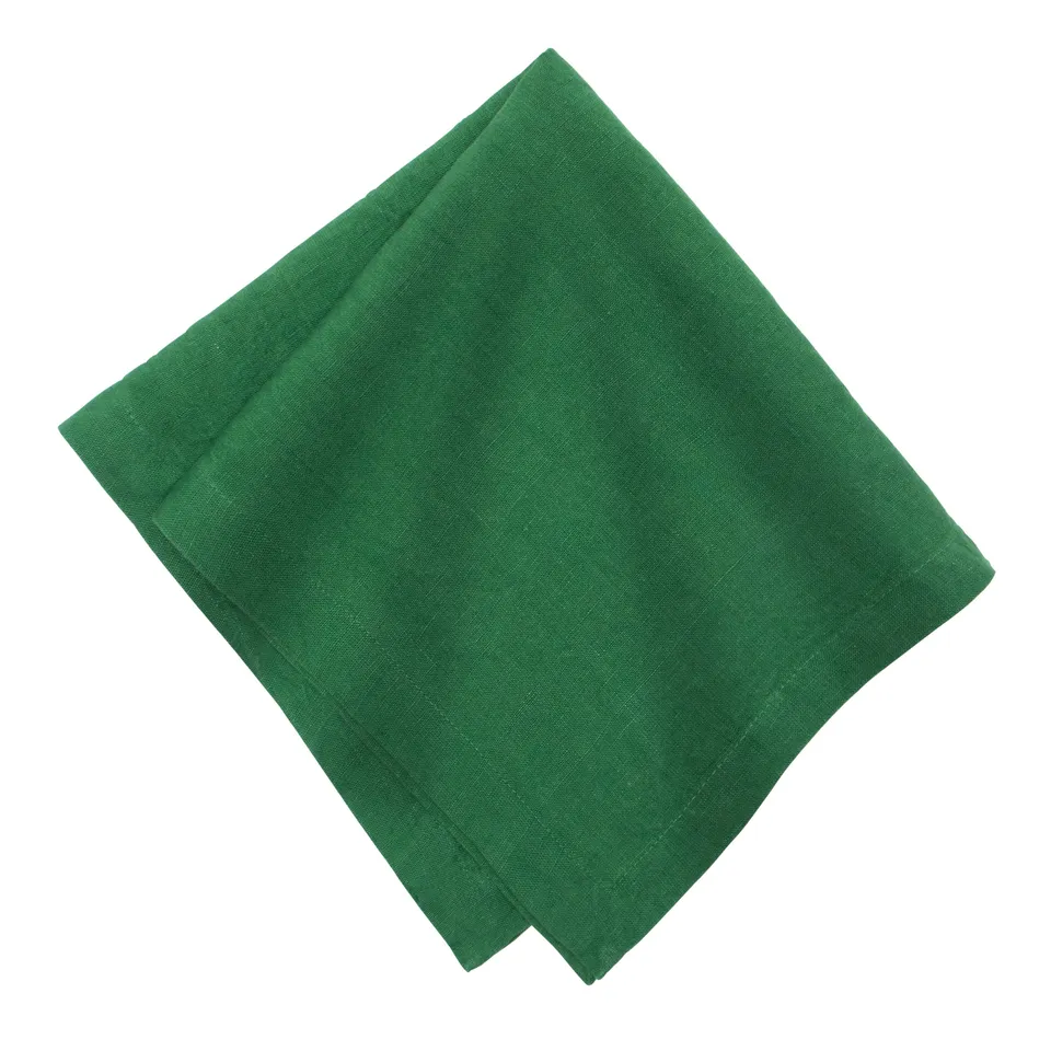 couleur-nature-everyday-evergreen-serviettes-lin-lot-4-vert image 1