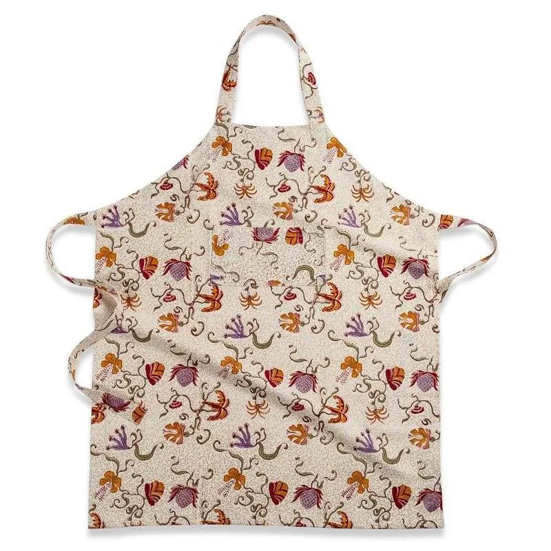 couleur-nature-fleur-des-indes-tablier-cuisine-coton-ivoire image 1