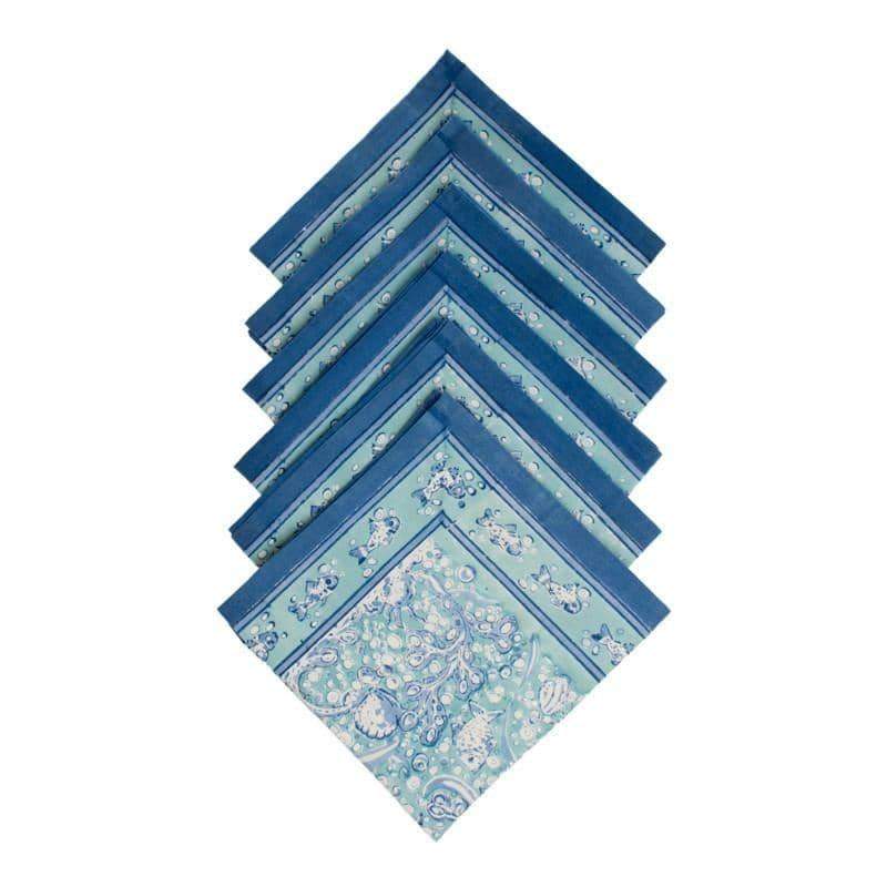 couleur-nature-la-mer-serviettes-tissu-aqua-lot-6 image 2